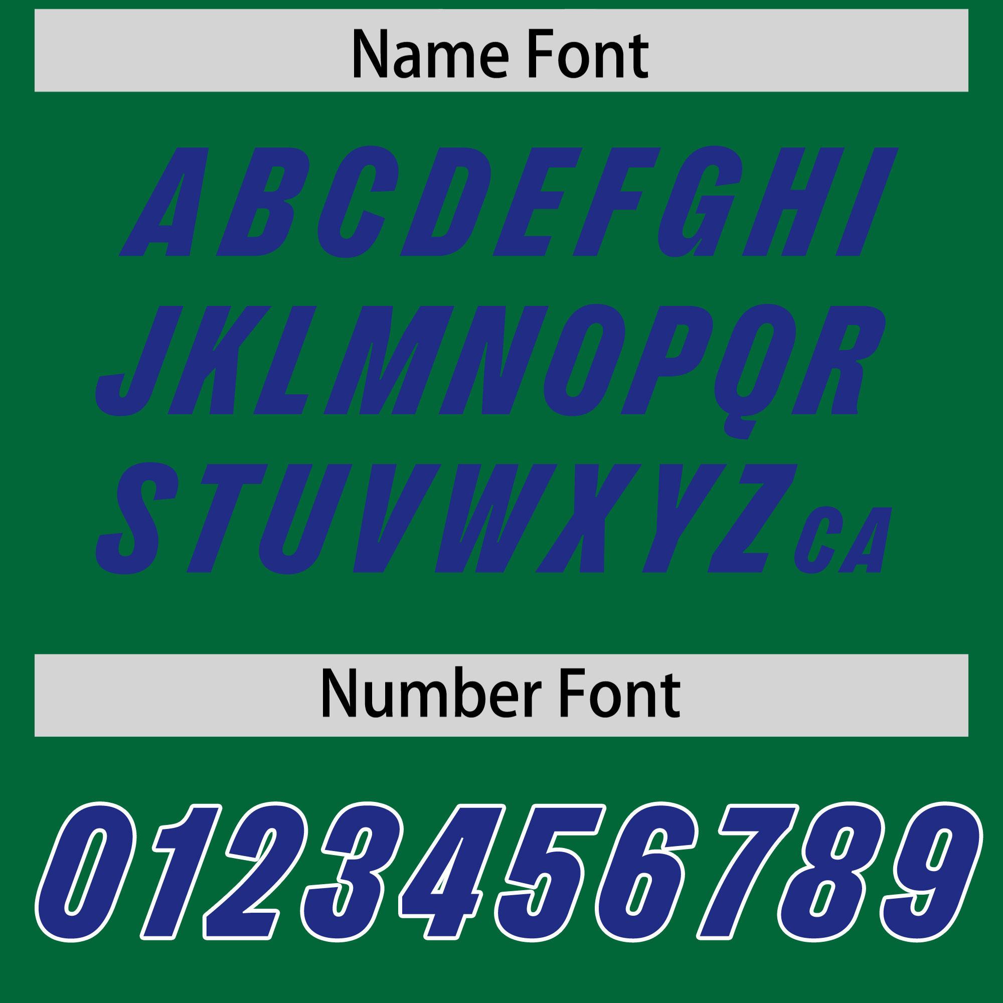 Custom Kelly Green Royal and White Side Stripe Pattern Authentic Football Jersey
