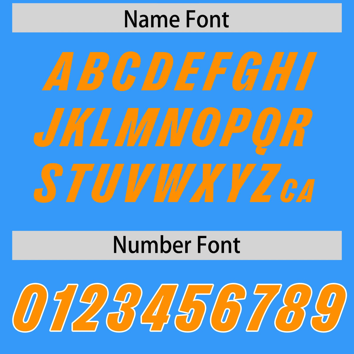 Custom Light Blue Orange and White Side Stripe Pattern Authentic Football Jersey