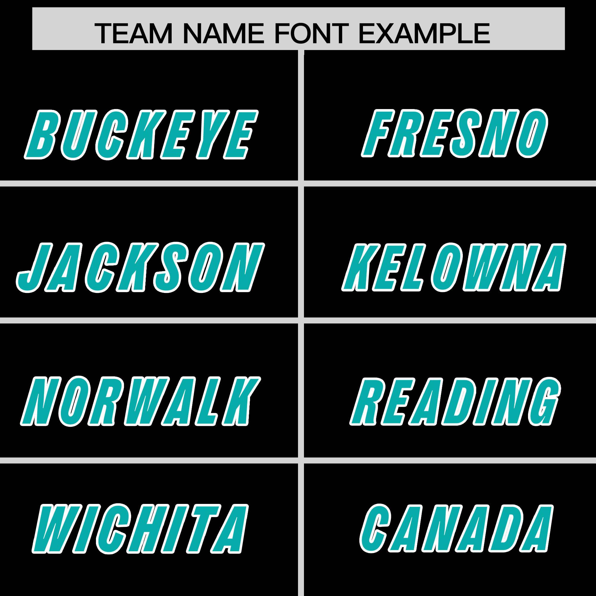 Custom Black Aqua and White Side Stripe Pattern Authentic Football Jersey
