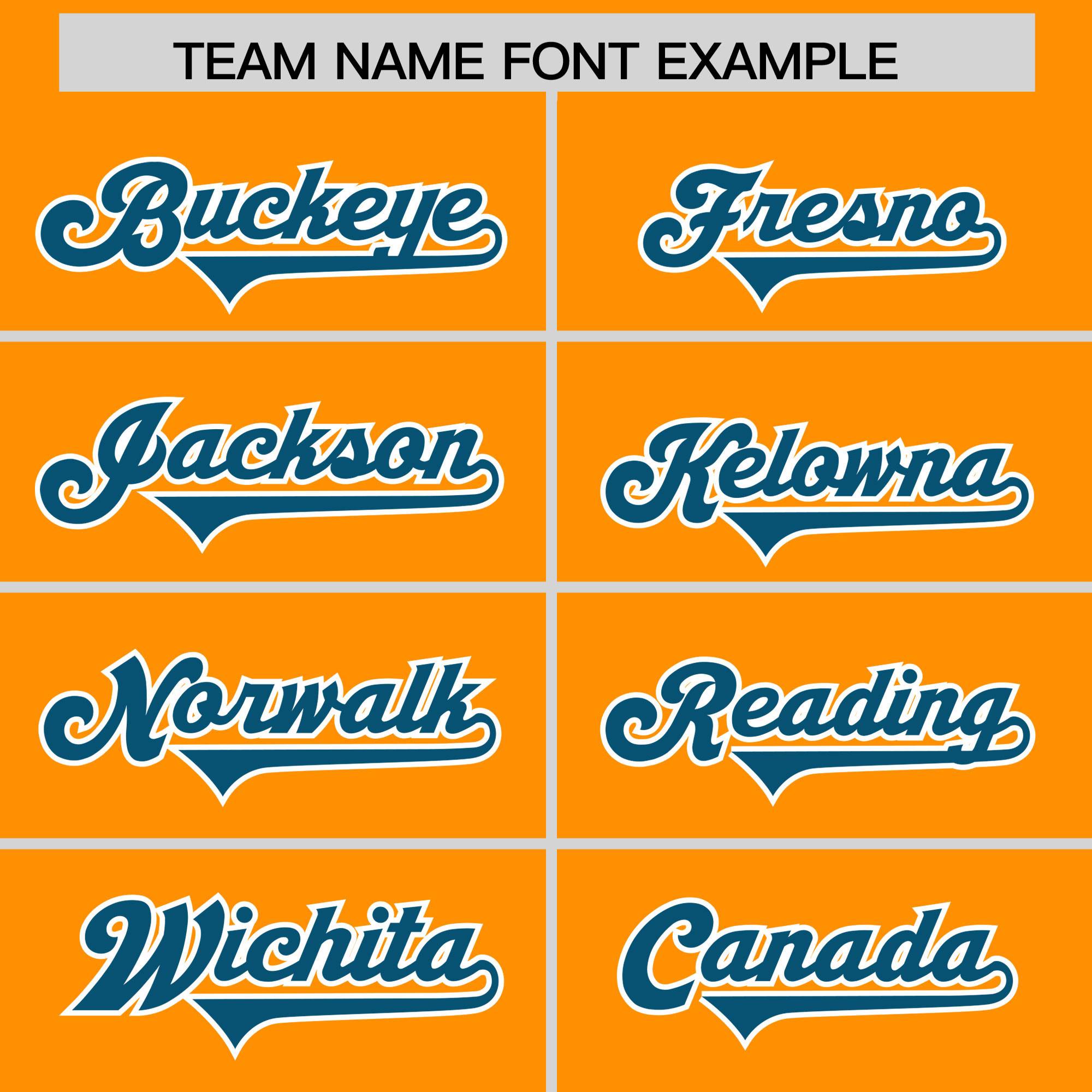 Custom Orange Panther Blue and White Side Stripe Pattern Authentic Football Jersey