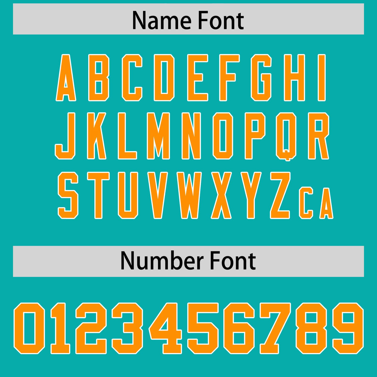 Custom Aqua Orange and White Side Stripe Pattern Authentic Football Jersey