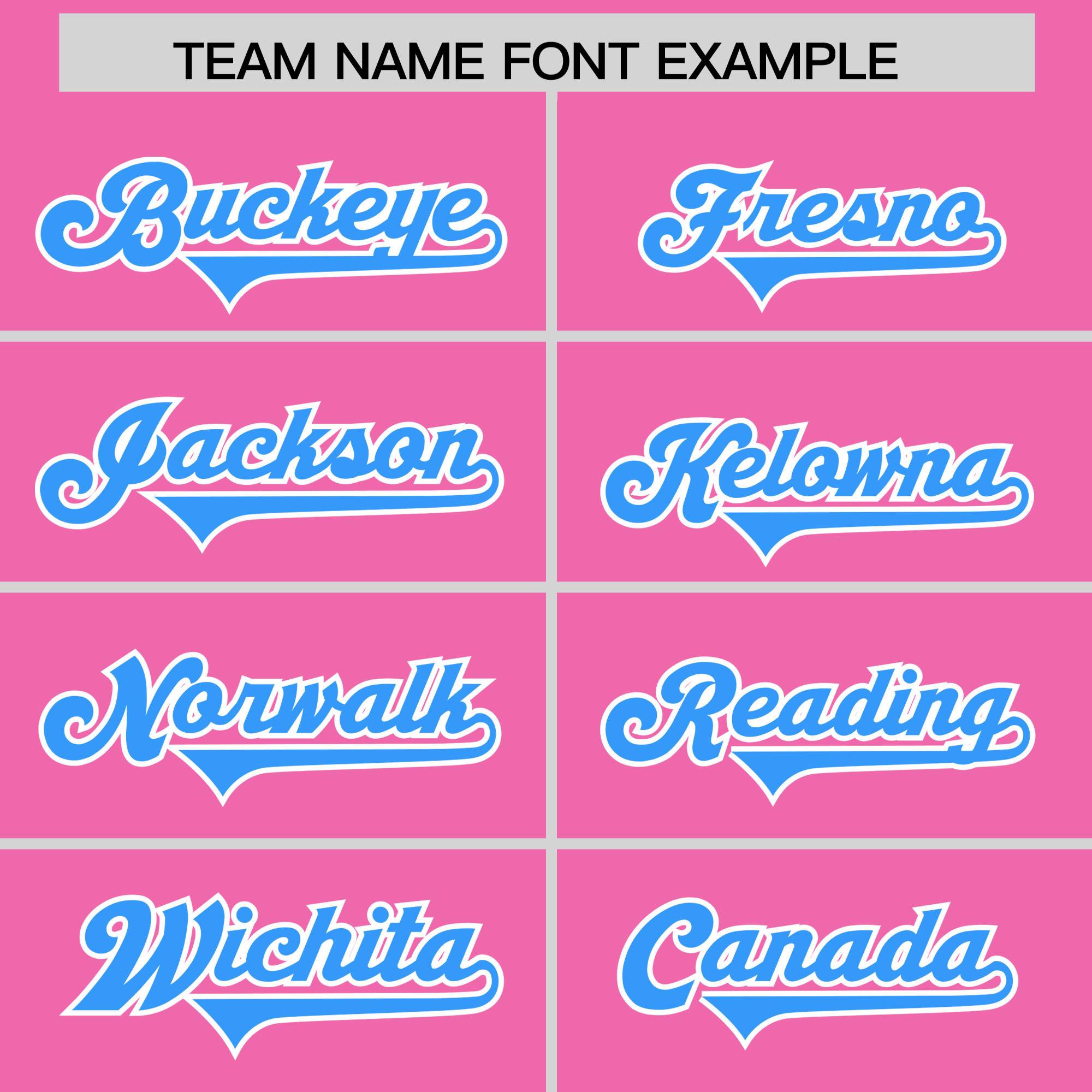 Custom Pink Light Blue and White Side Stripe Pattern Authentic Football Jersey