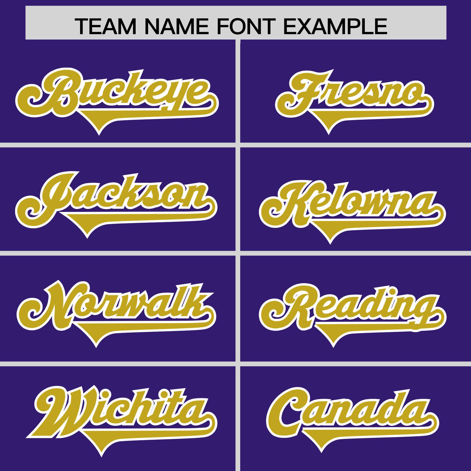 Custom Purple Old Gold and White Side Stripe Pattern Authentic Football Jersey