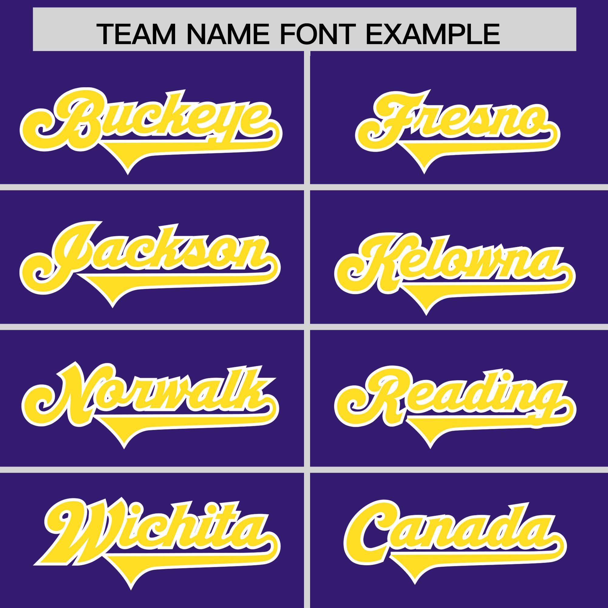Custom Purple Gold and White Side Stripe Pattern Authentic Football Jersey