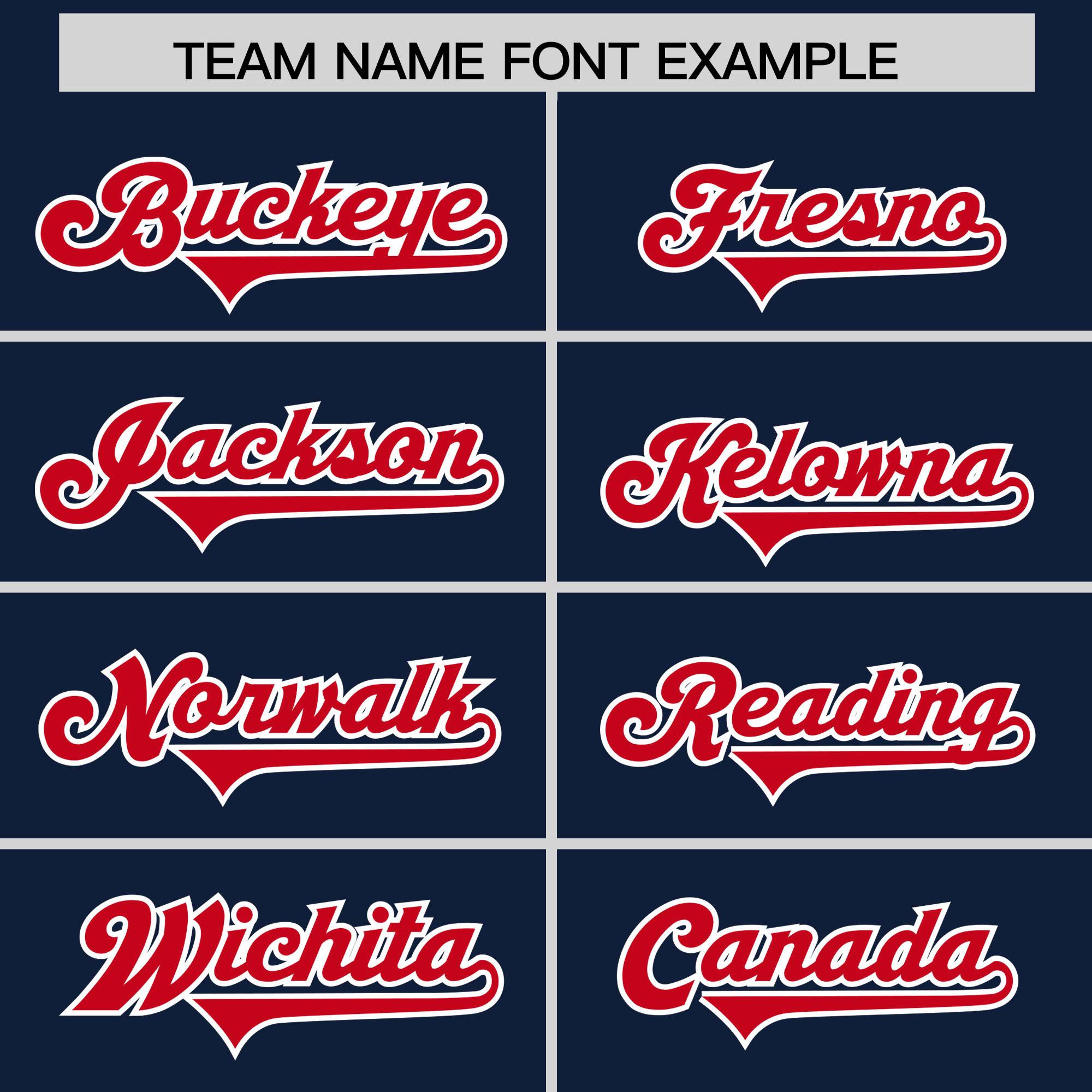 Custom Navy Red and White Side Stripe Pattern Authentic Football Jersey
