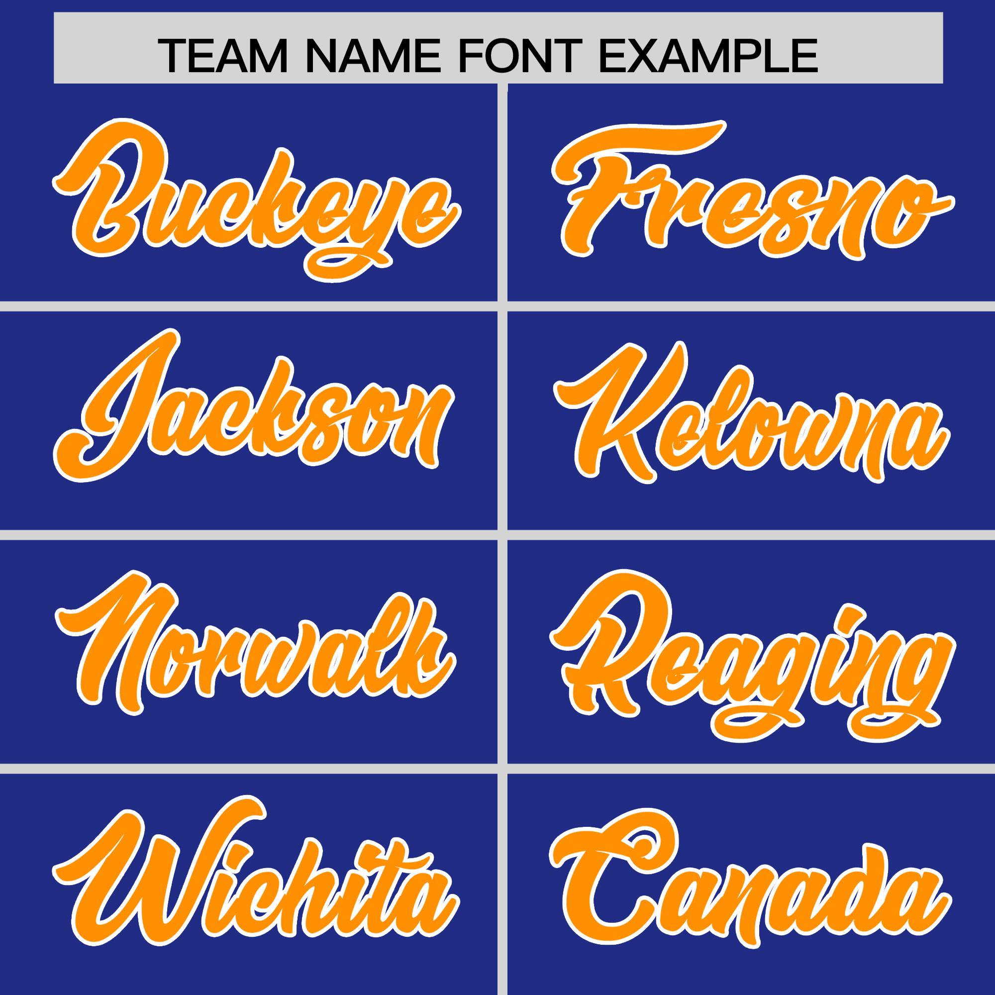 Custom Royal Gold Orange and White Side Stripe Pattern Authentic Football Jersey
