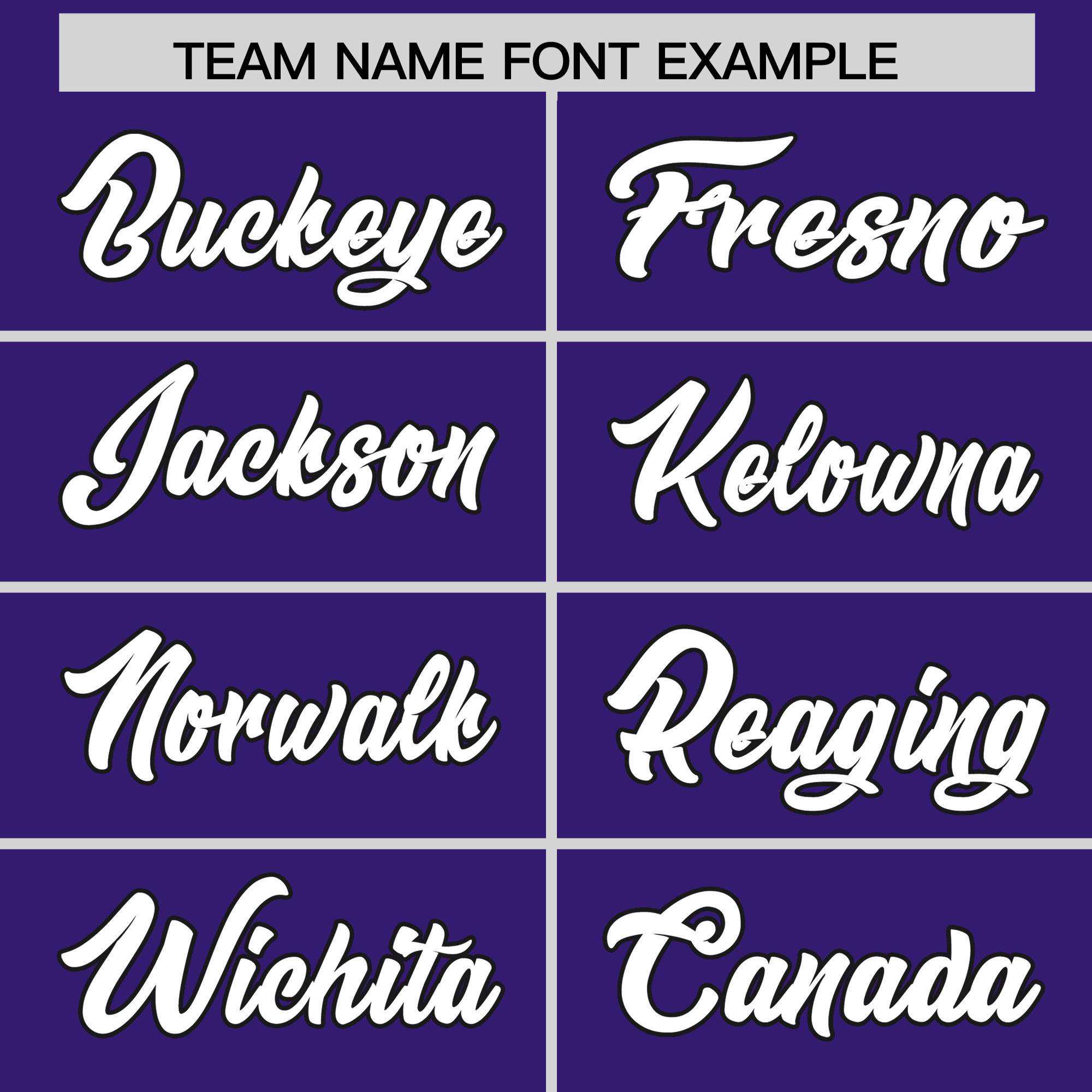 Custom Purple Black and White Side Stripe Pattern Authentic Football Jersey
