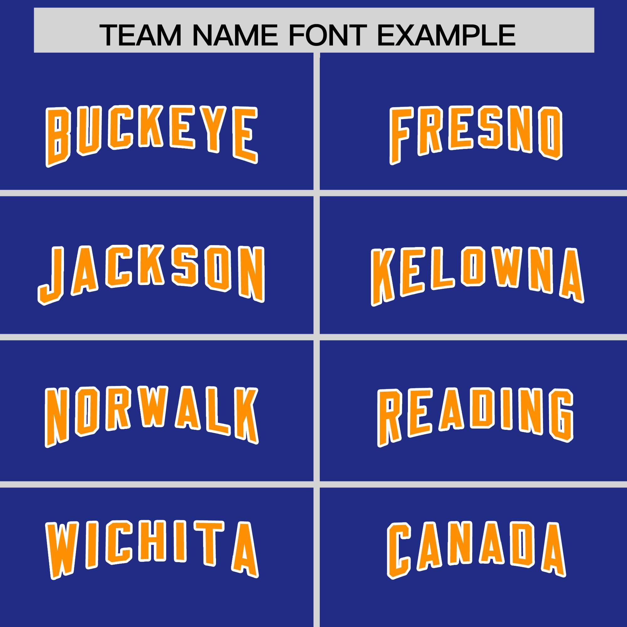 Custom Royal Gold Orange and White Side Stripe Pattern Authentic Football Jersey