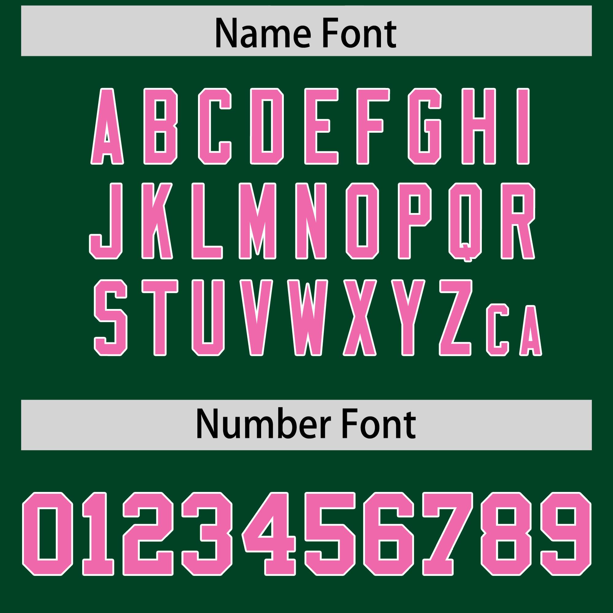 Custom Green Pink and White Side Stripe Pattern Authentic Football Jersey