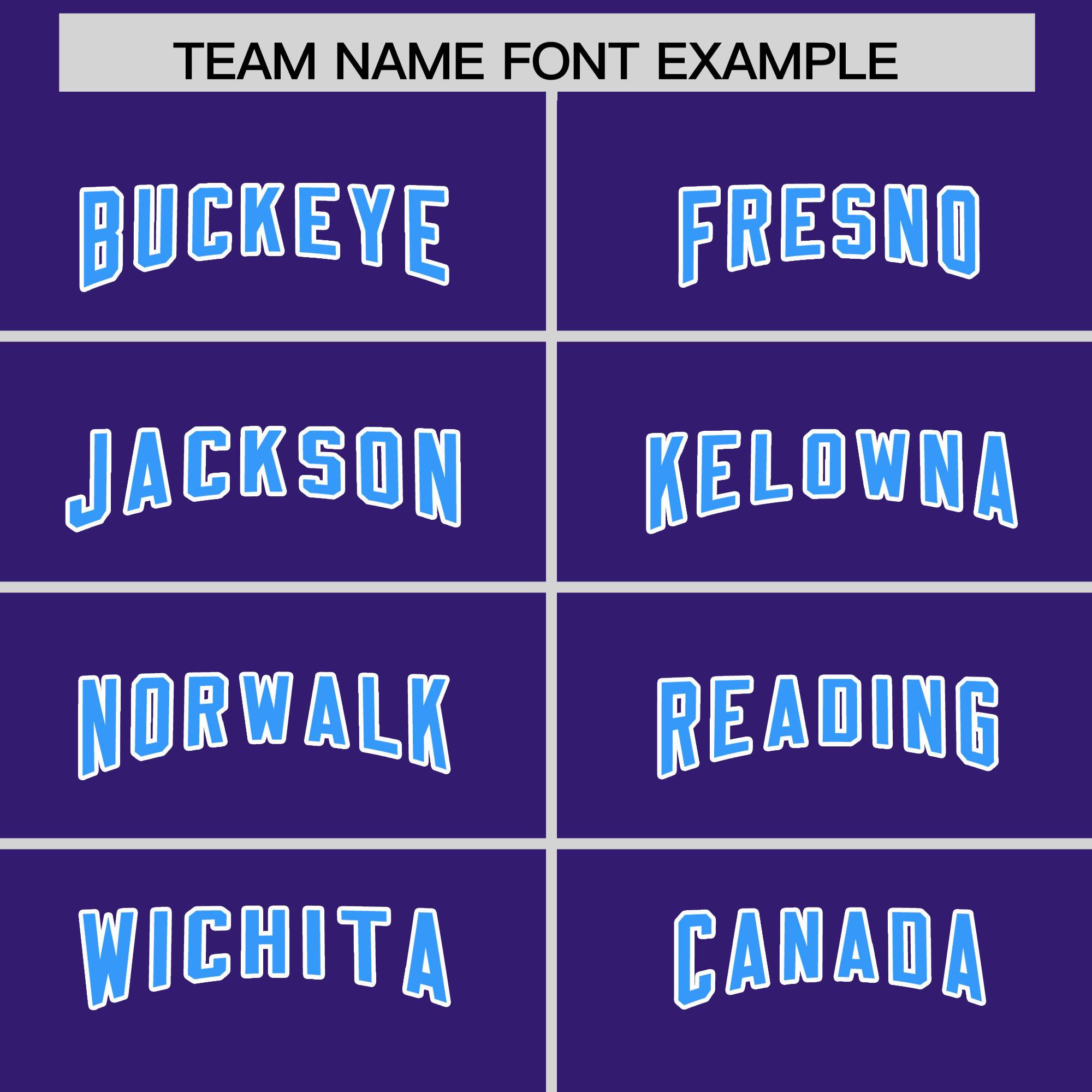 Custom Purple Light Blue and White Side Stripe Pattern Authentic Football Jersey