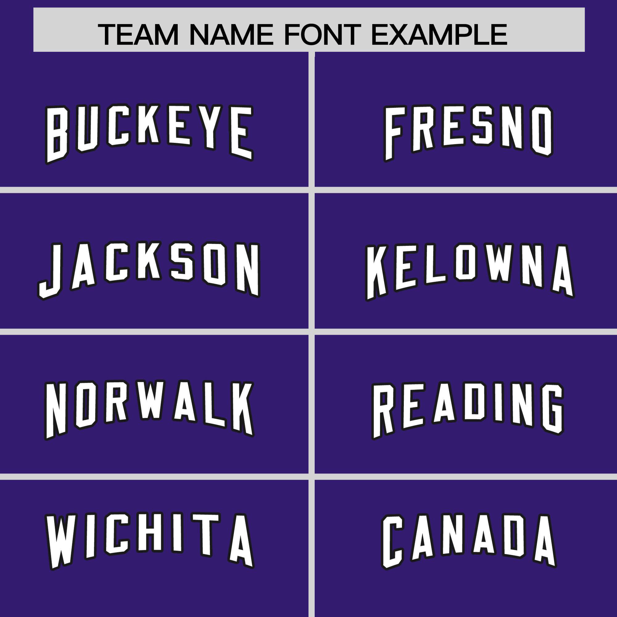 Custom Purple Black and White Side Stripe Pattern Authentic Football Jersey