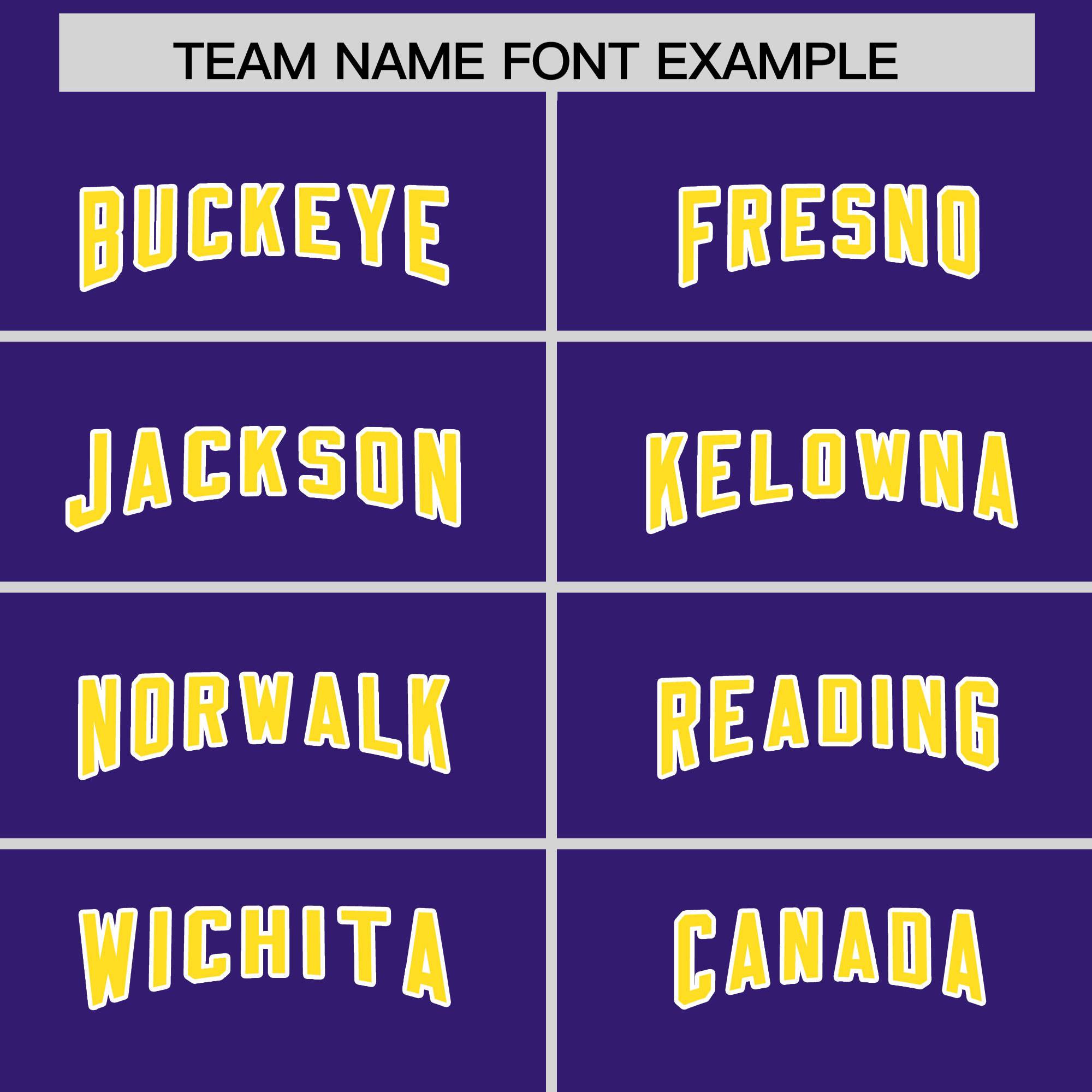Custom Purple Gold and White Side Stripe Pattern Authentic Football Jersey
