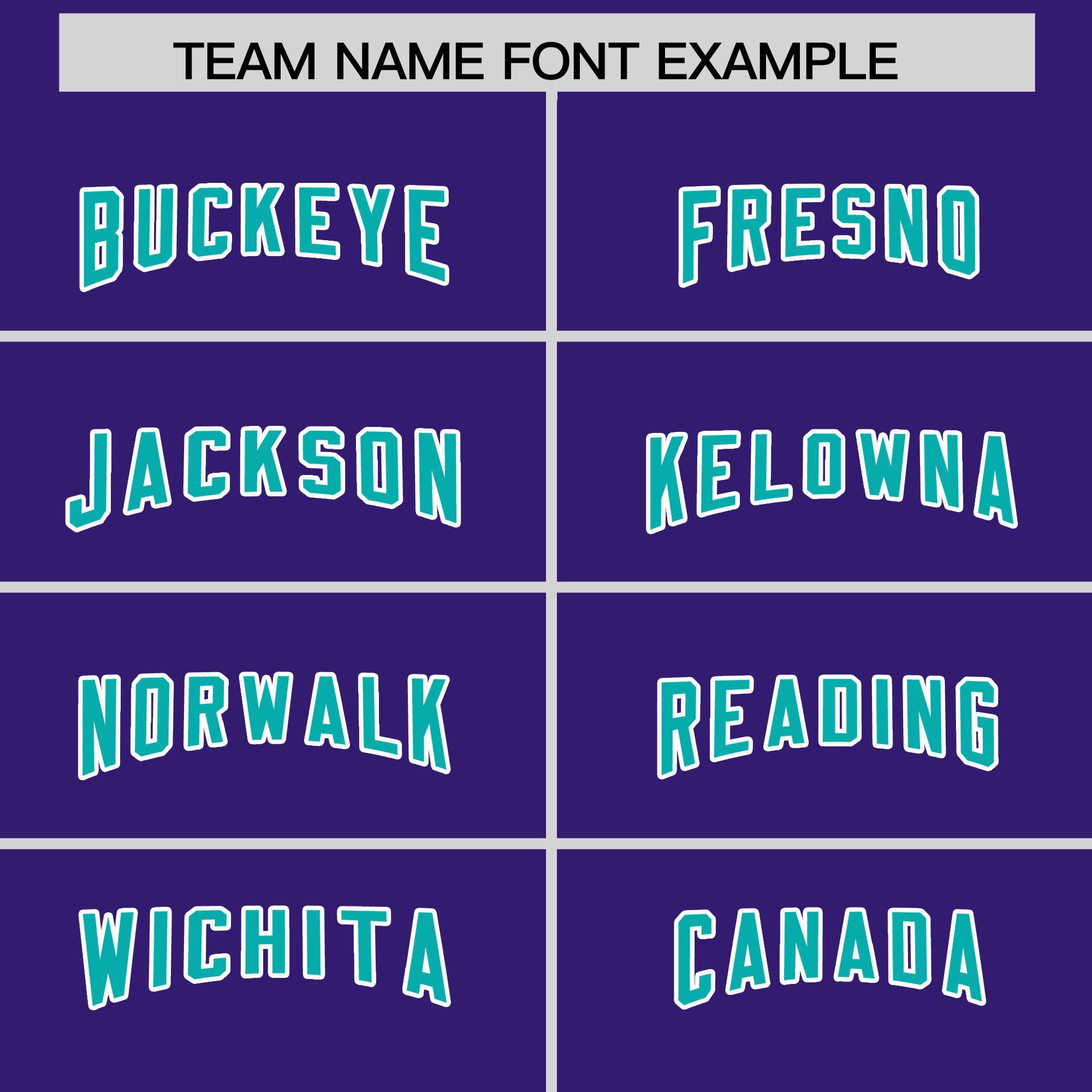 Custom Purple Aqua and White Side Stripe Pattern Authentic Football Jersey