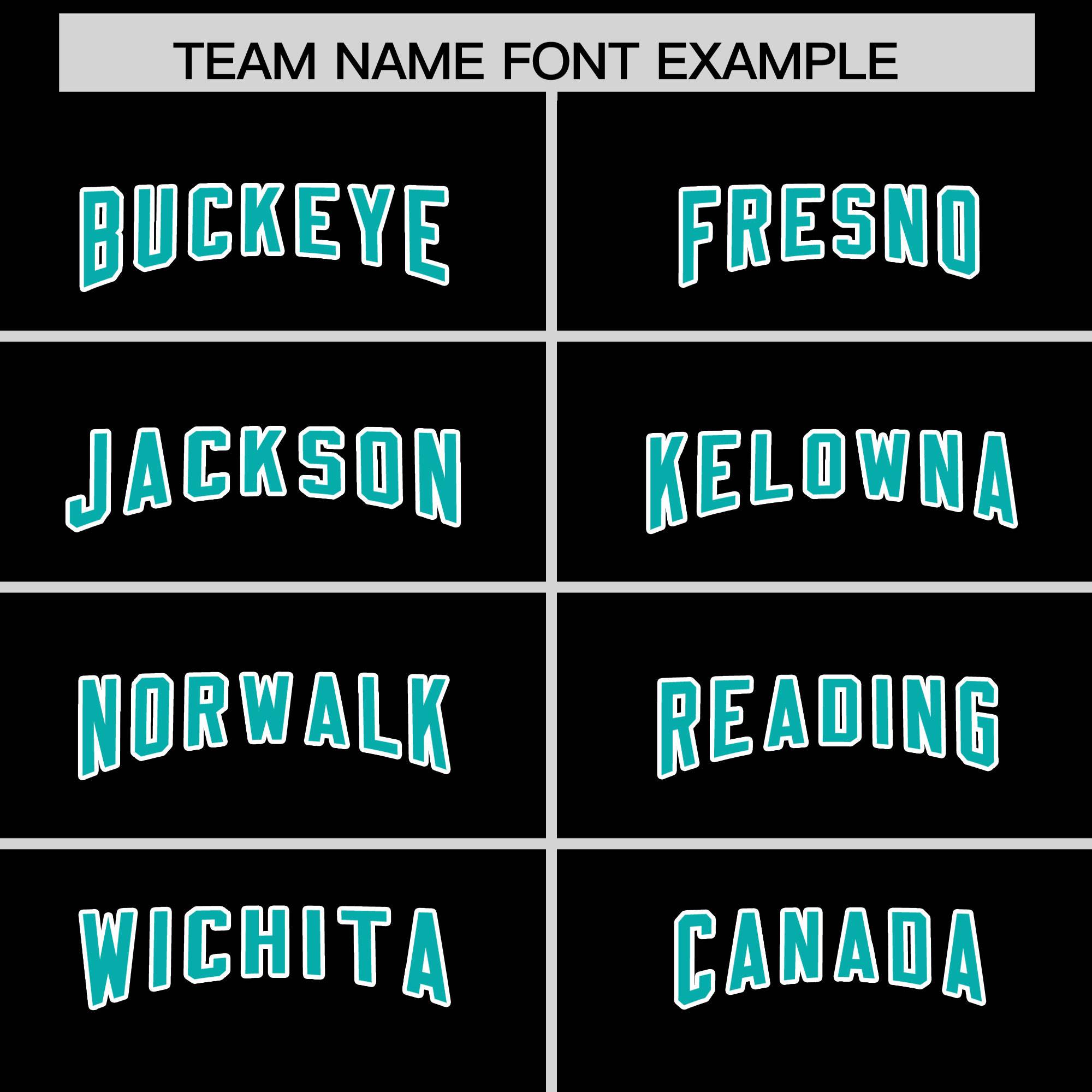 Custom Black Aqua and White Side Stripe Pattern Authentic Football Jersey