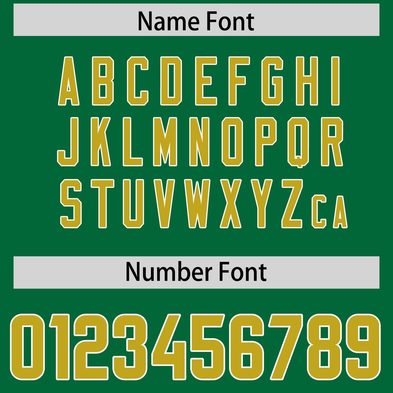 Custom Kelly Green Old Gold and White Side Stripe Pattern Authentic Football Jersey