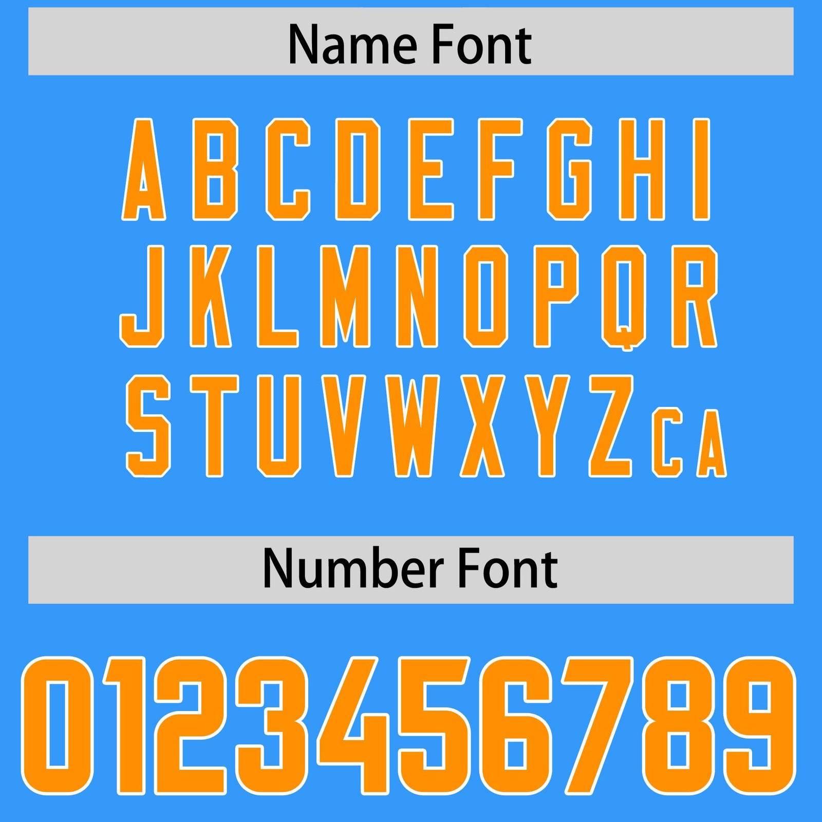 Custom Light Blue Orange and White Side Stripe Pattern Authentic Football Jersey