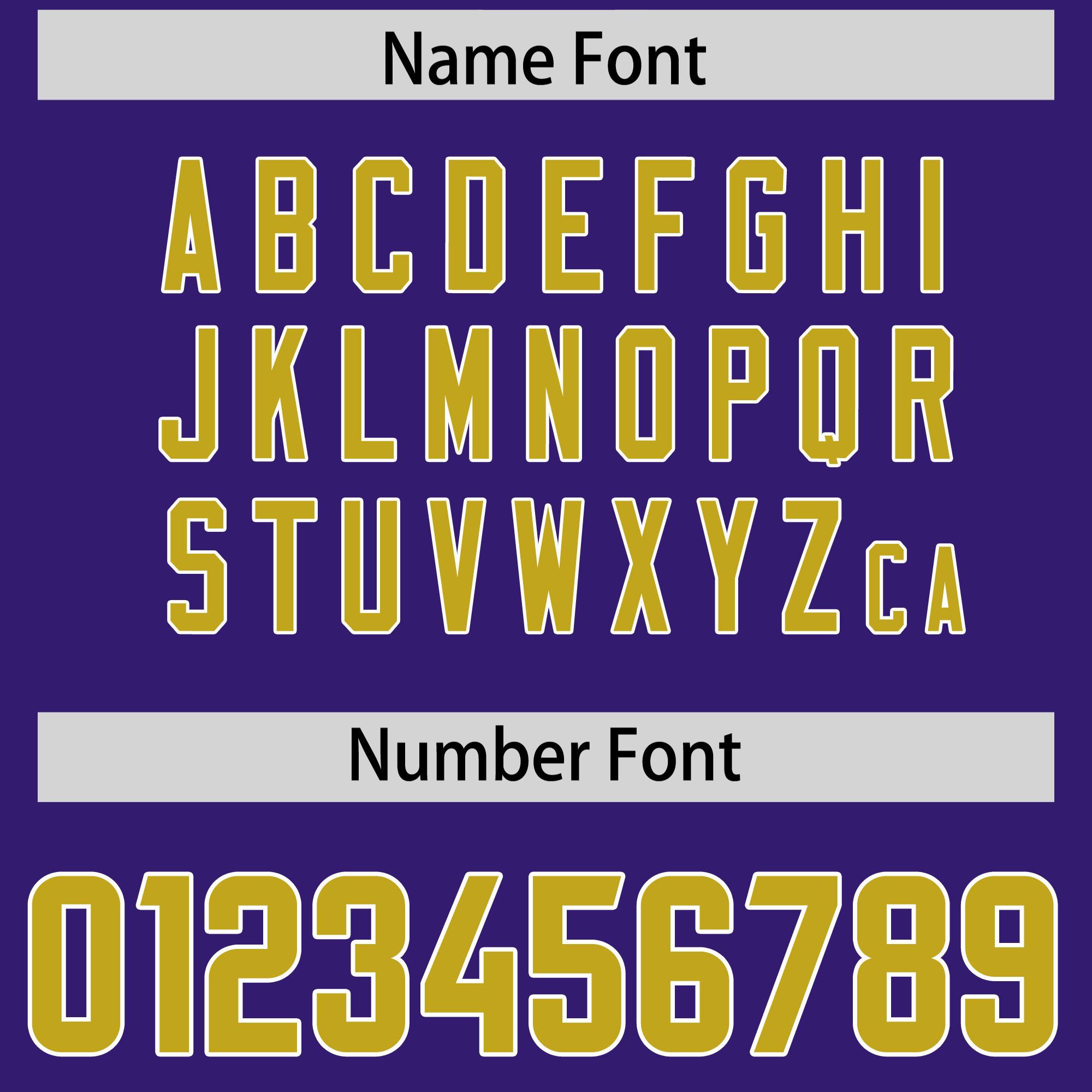 Custom Purple Old Gold and White Side Stripe Pattern Authentic Football Jersey