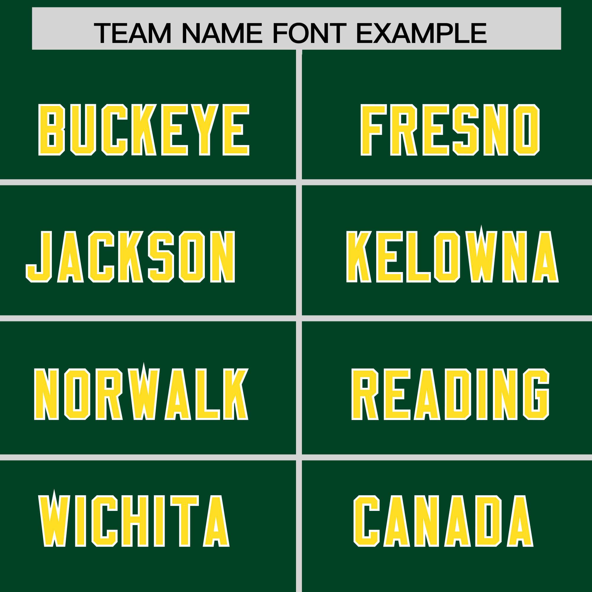 Custom Green Gold and White Side Stripe Pattern Authentic Football Jersey