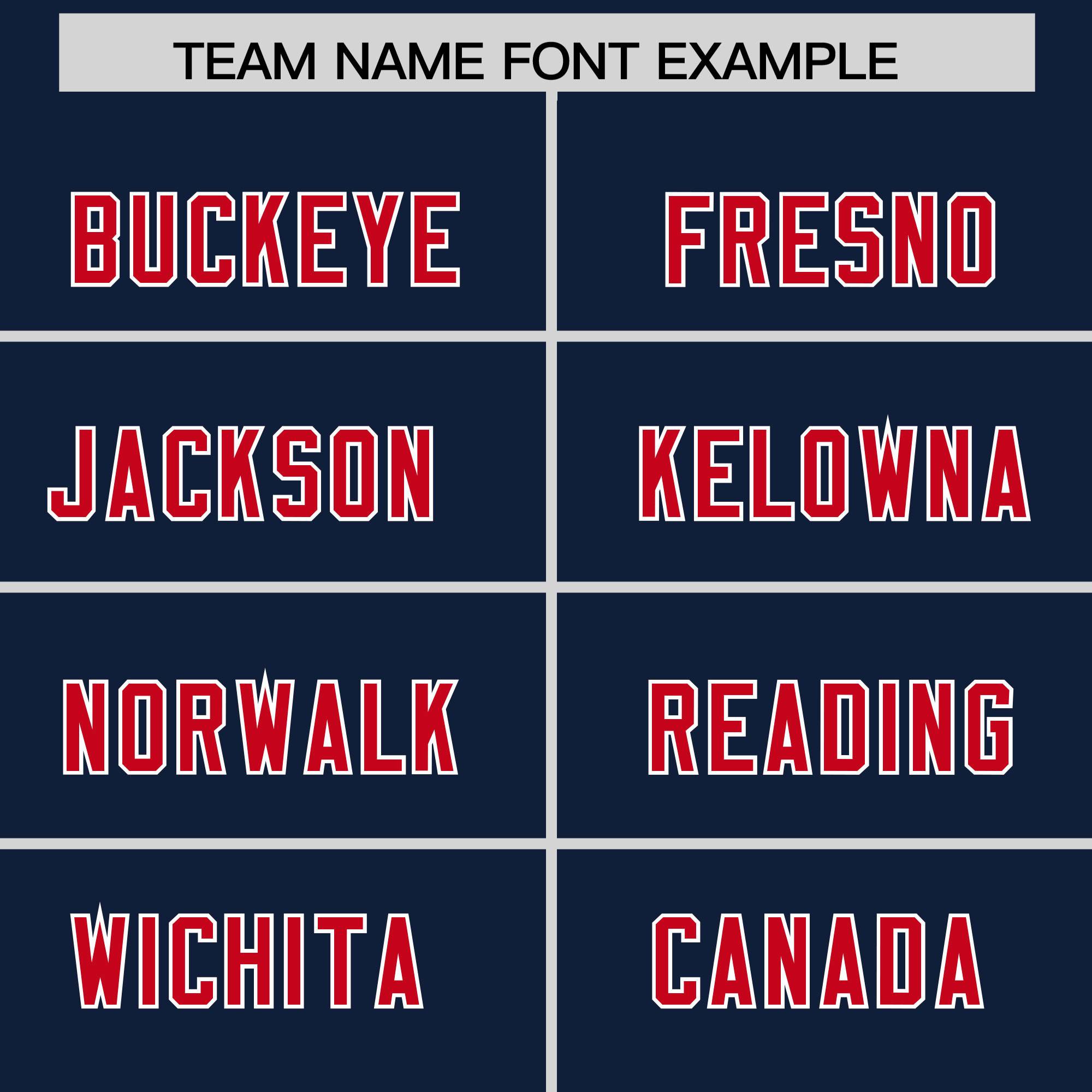 Custom Navy Red and White Side Stripe Pattern Authentic Football Jersey