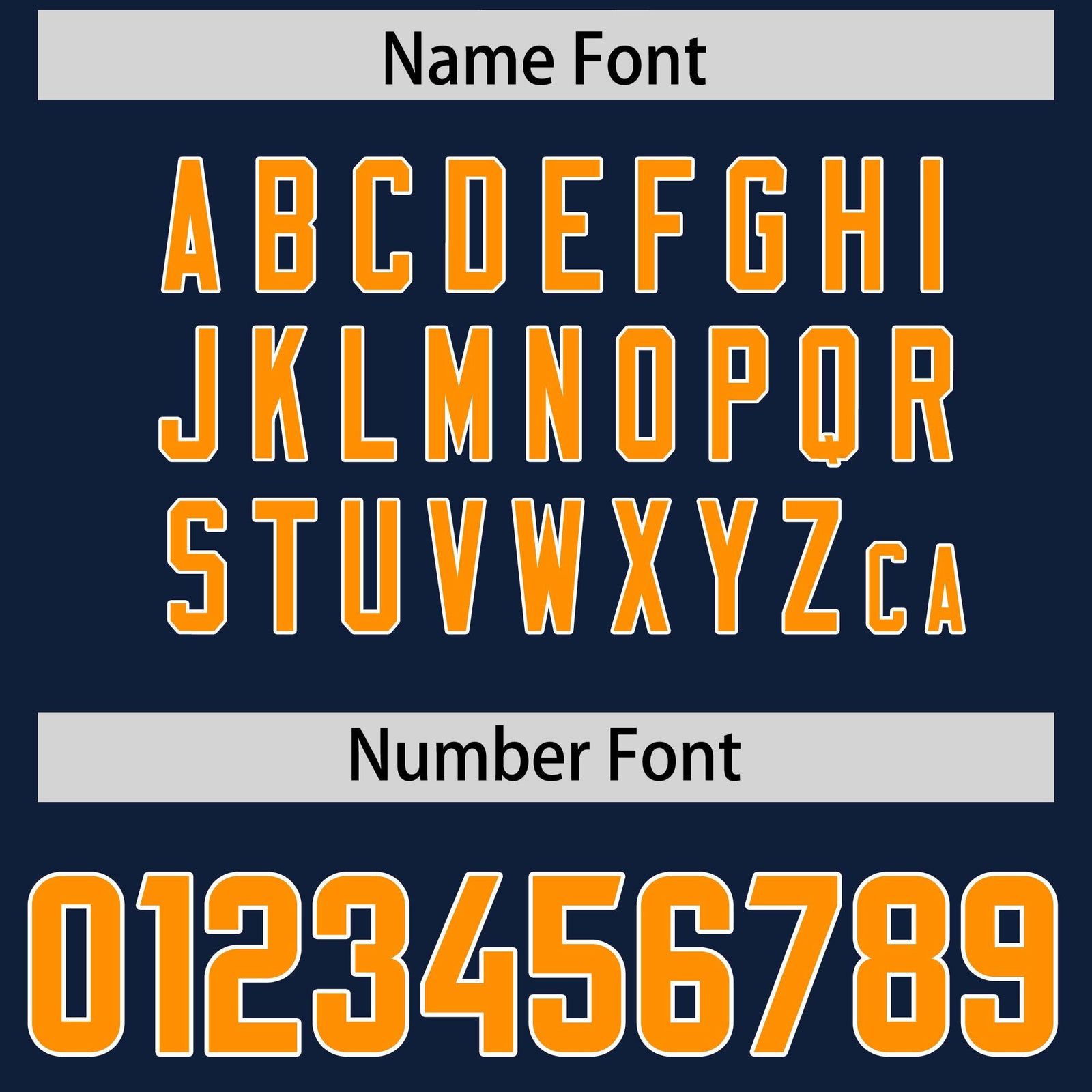 Custom Navy Orange and White Side Stripe Pattern Authentic Football Jersey