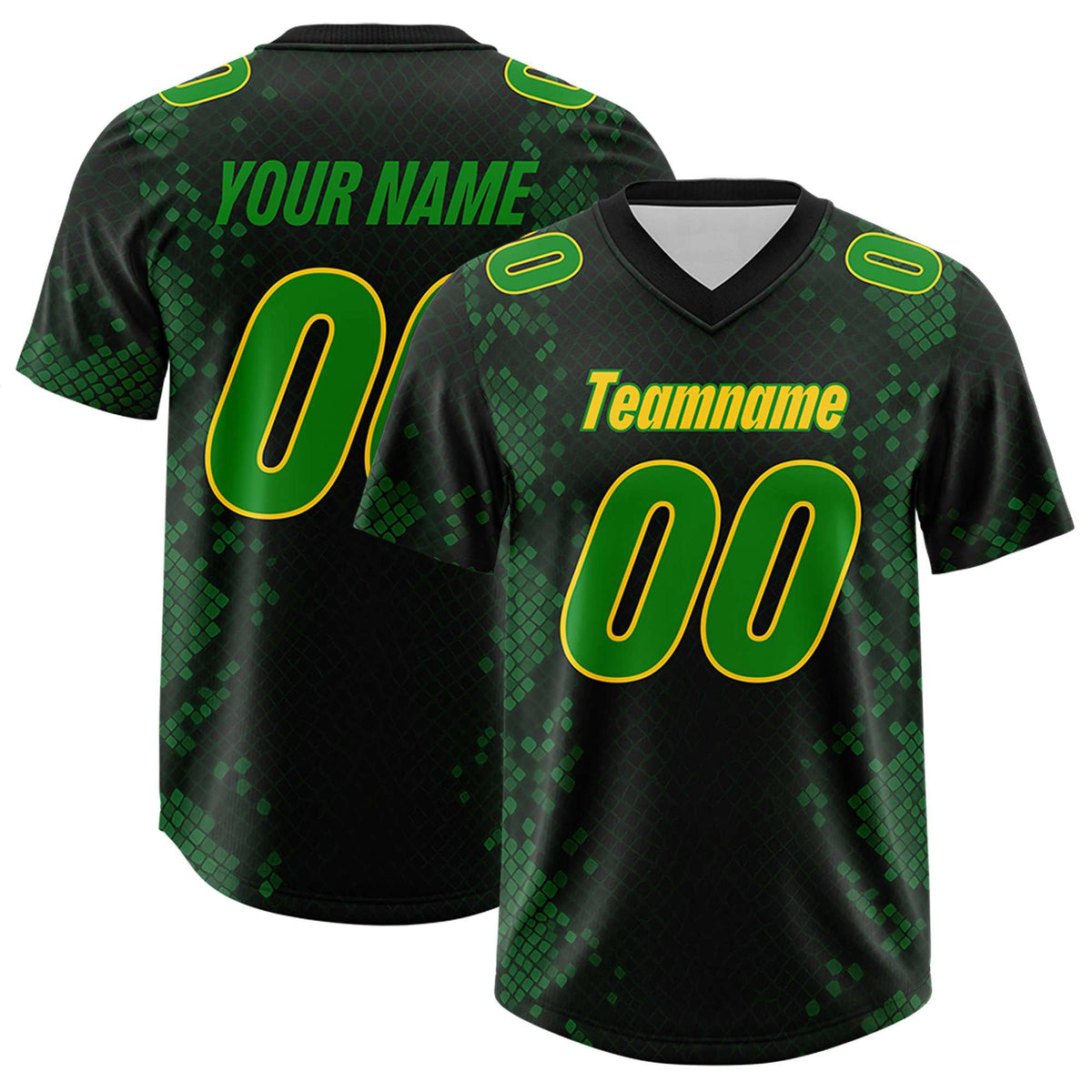 Custom Black Personalized Snakeskin Graffiti Pattern Authentic Football Jersey