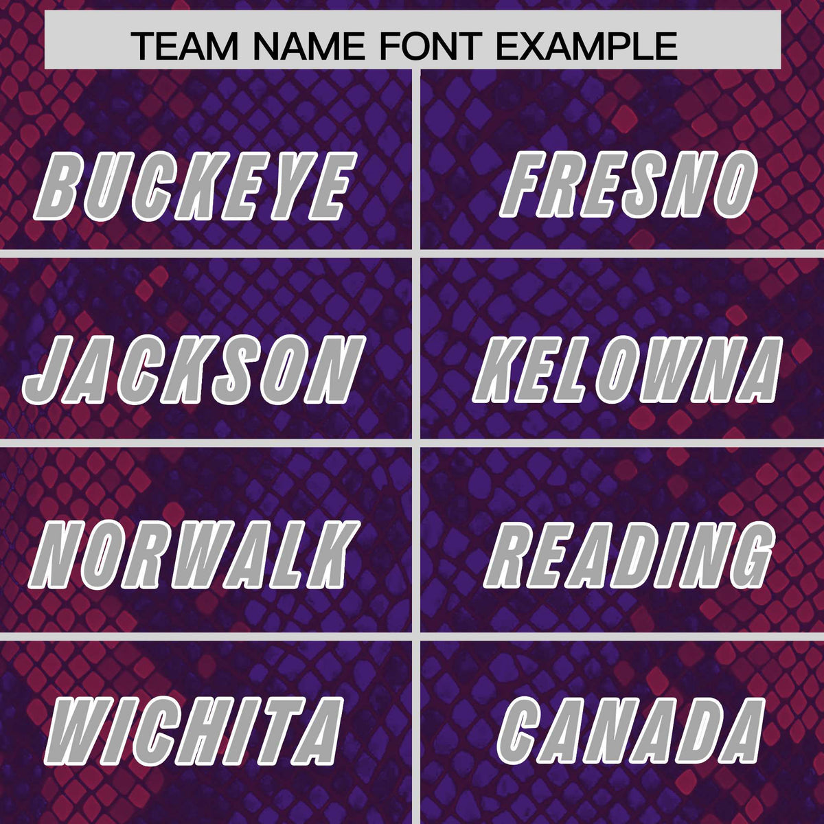 Custom Purple Personalized Snakeskin Graffiti Pattern Authentic Football Jersey