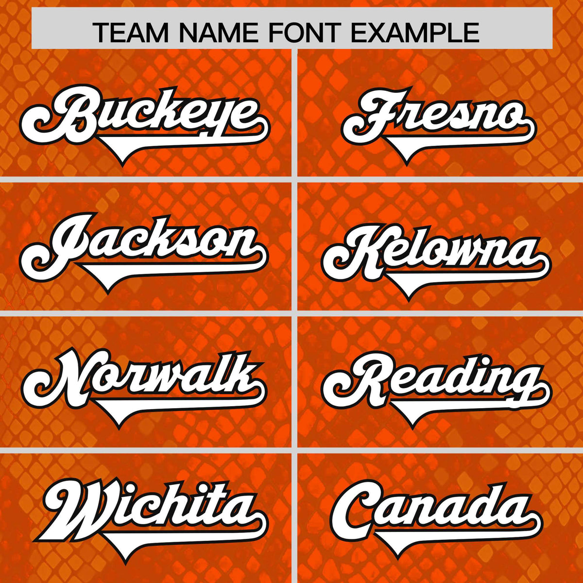 Custom Orange Personalized Snakeskin Graffiti Pattern Authentic Football Jersey