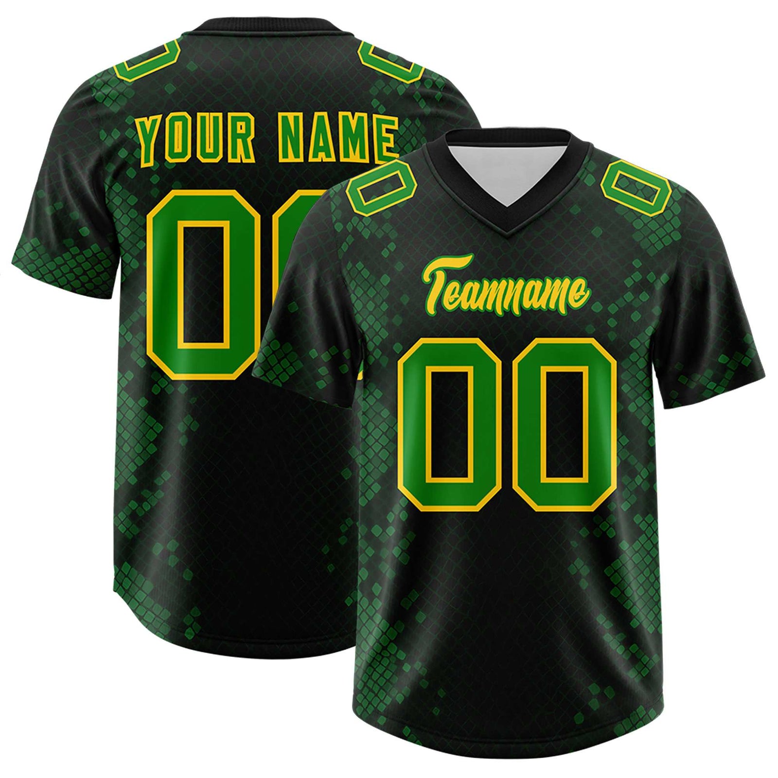 Custom Black Personalized Snakeskin Graffiti Pattern Authentic Football Jersey