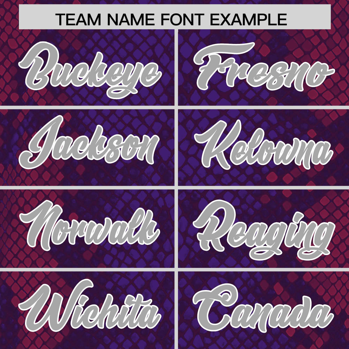 Custom Purple Personalized Snakeskin Graffiti Pattern Authentic Football Jersey