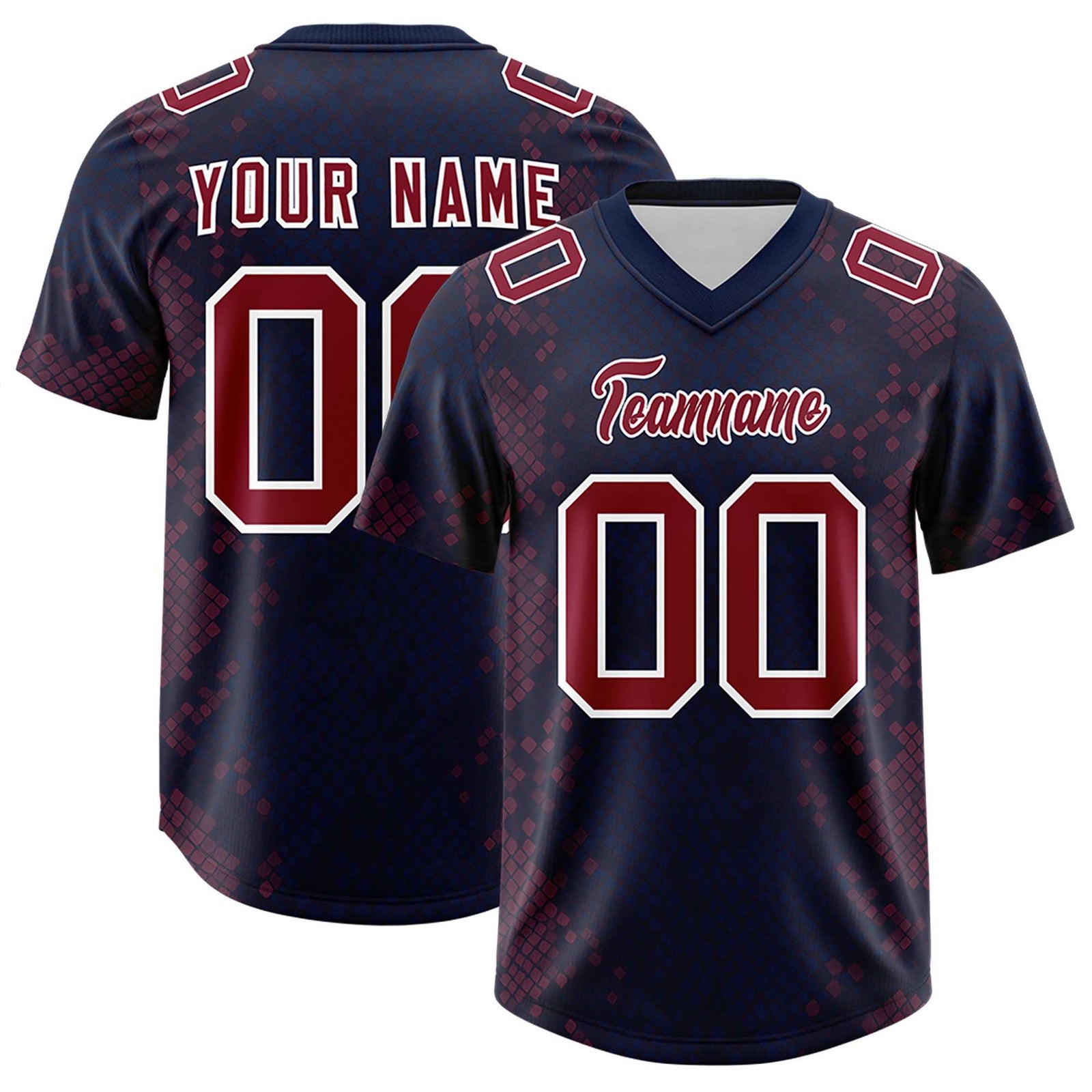 Custom Navy Personalized Snakeskin Graffiti Pattern Authentic Football Jersey