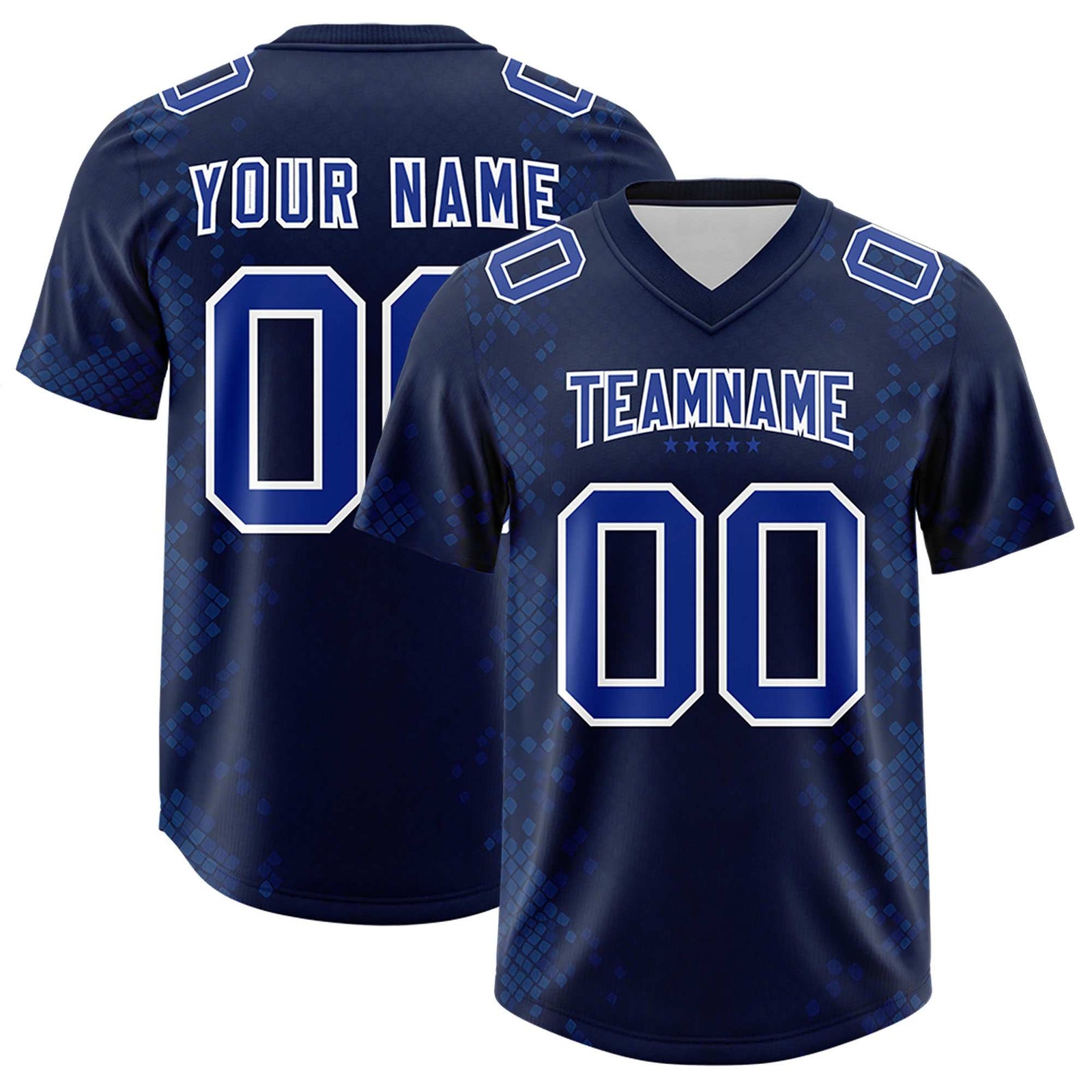 Custom Navy Personalized Snakeskin Graffiti Pattern Authentic Football Jersey