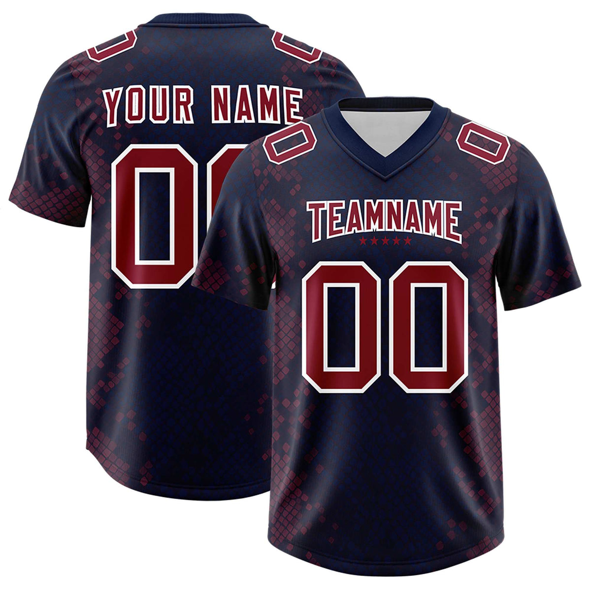 Custom Navy Personalized Snakeskin Graffiti Pattern Authentic Football Jersey