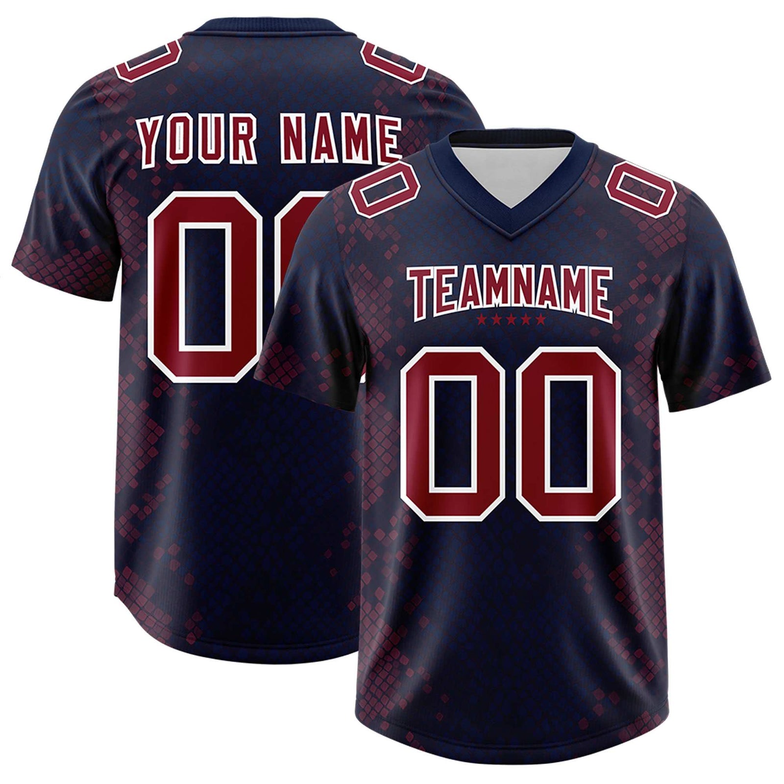 Custom Navy Personalized Snakeskin Graffiti Pattern Authentic Football Jersey