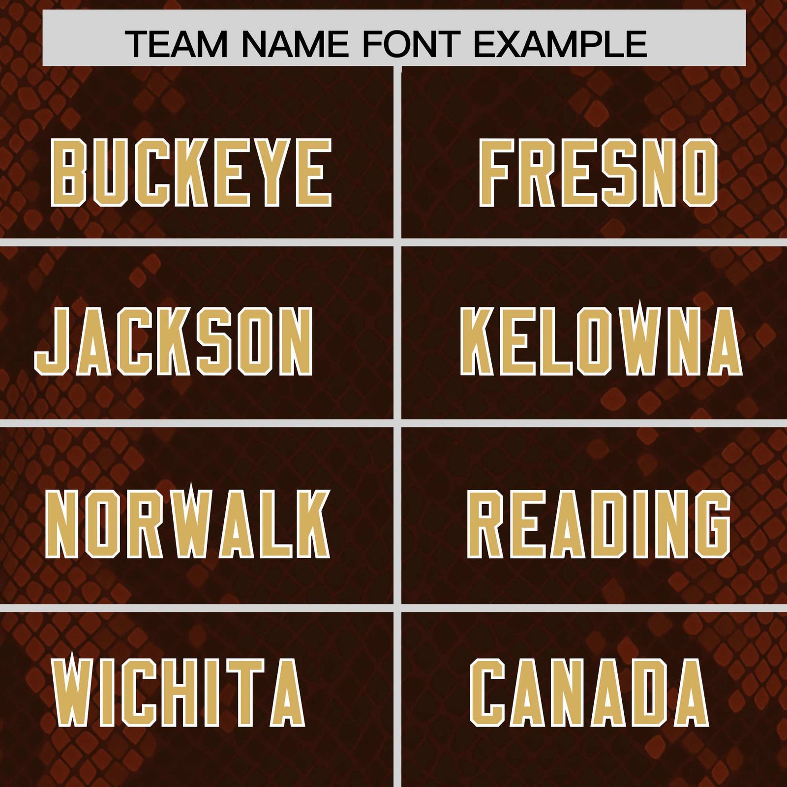 Custom Brown Personalized Snakeskin Graffiti Pattern Authentic Football Jersey