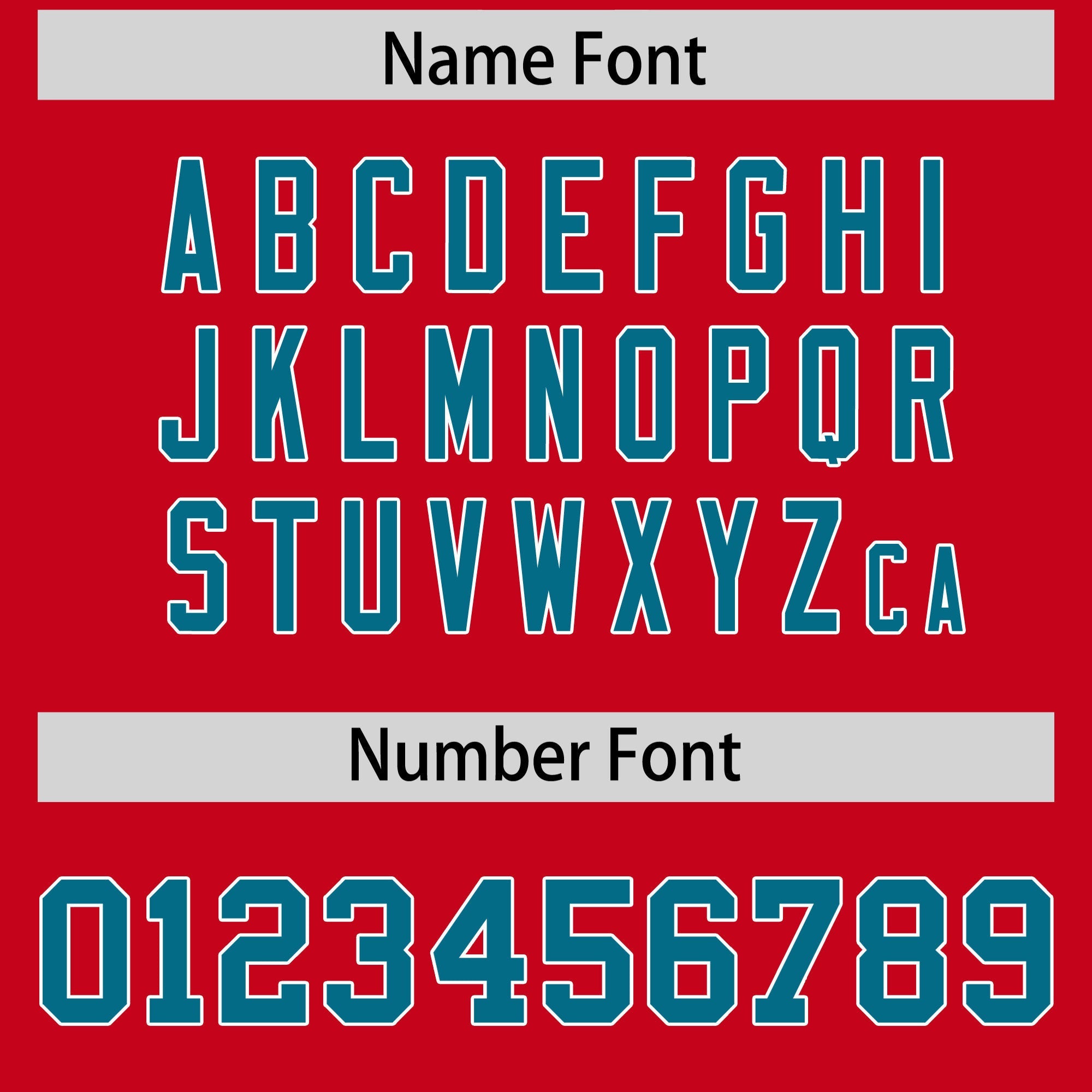 Custom Flag Football Jersey | Red Aqua Color Block For Youth & Men | Add Name, Number & Logo | KXKSHOP