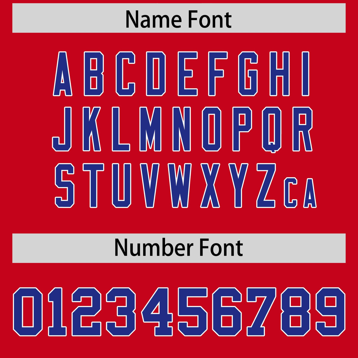 Custom Flag Football Jersey | Red Royal Color Block For Youth & Men | Add Name, Number & Logo | KXKSHOP