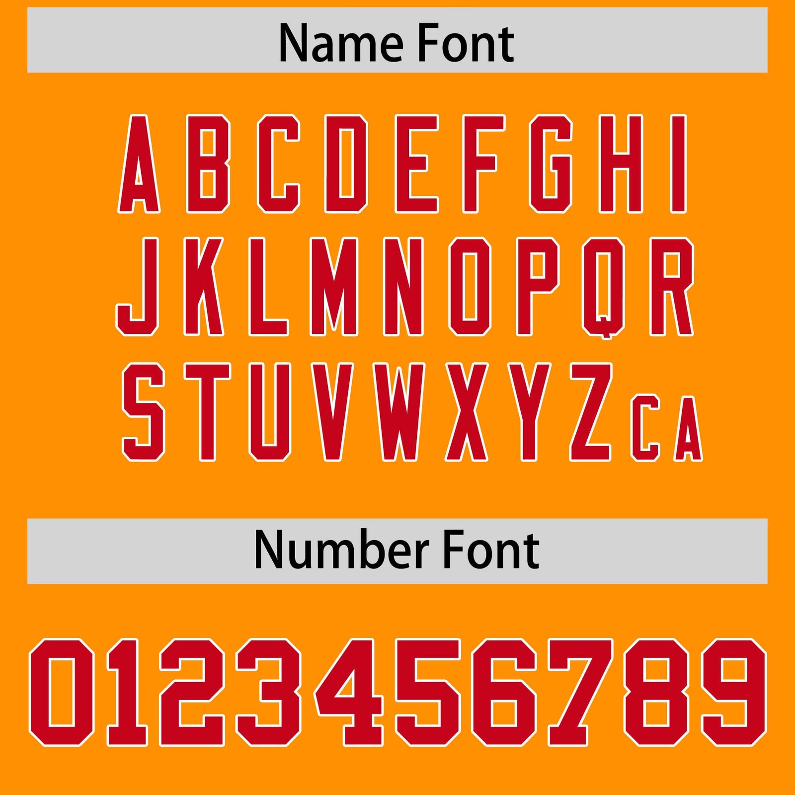 Custom Flag Football Jersey | Gold Orange Red Color Block For Youth & Men | Add Name, Number & Logo | KXKSHOP