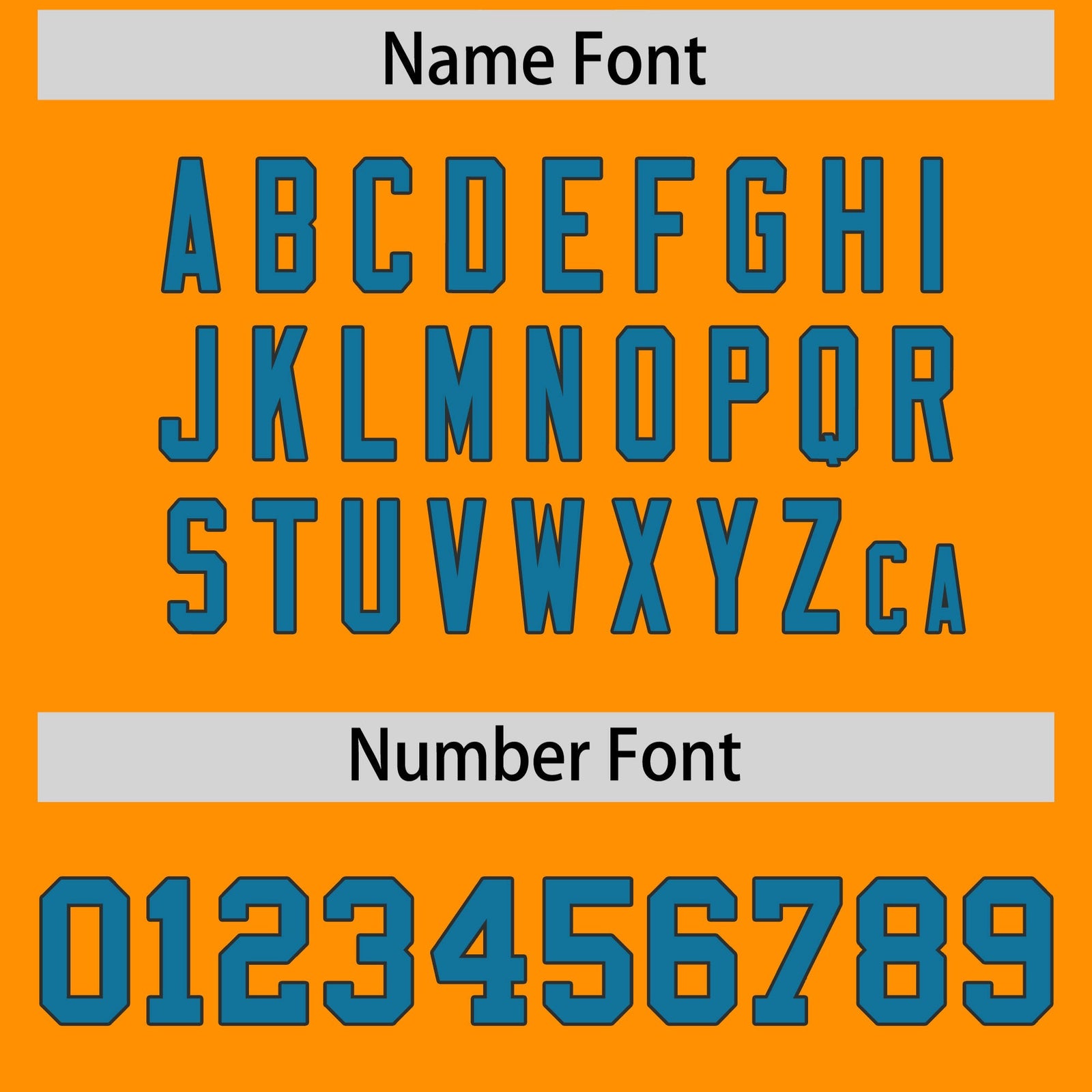 Custom Flag Football Jersey | Gold Orange Aqua Color Block For Youth & Men | Add Name, Number & Logo | KXKSHOP