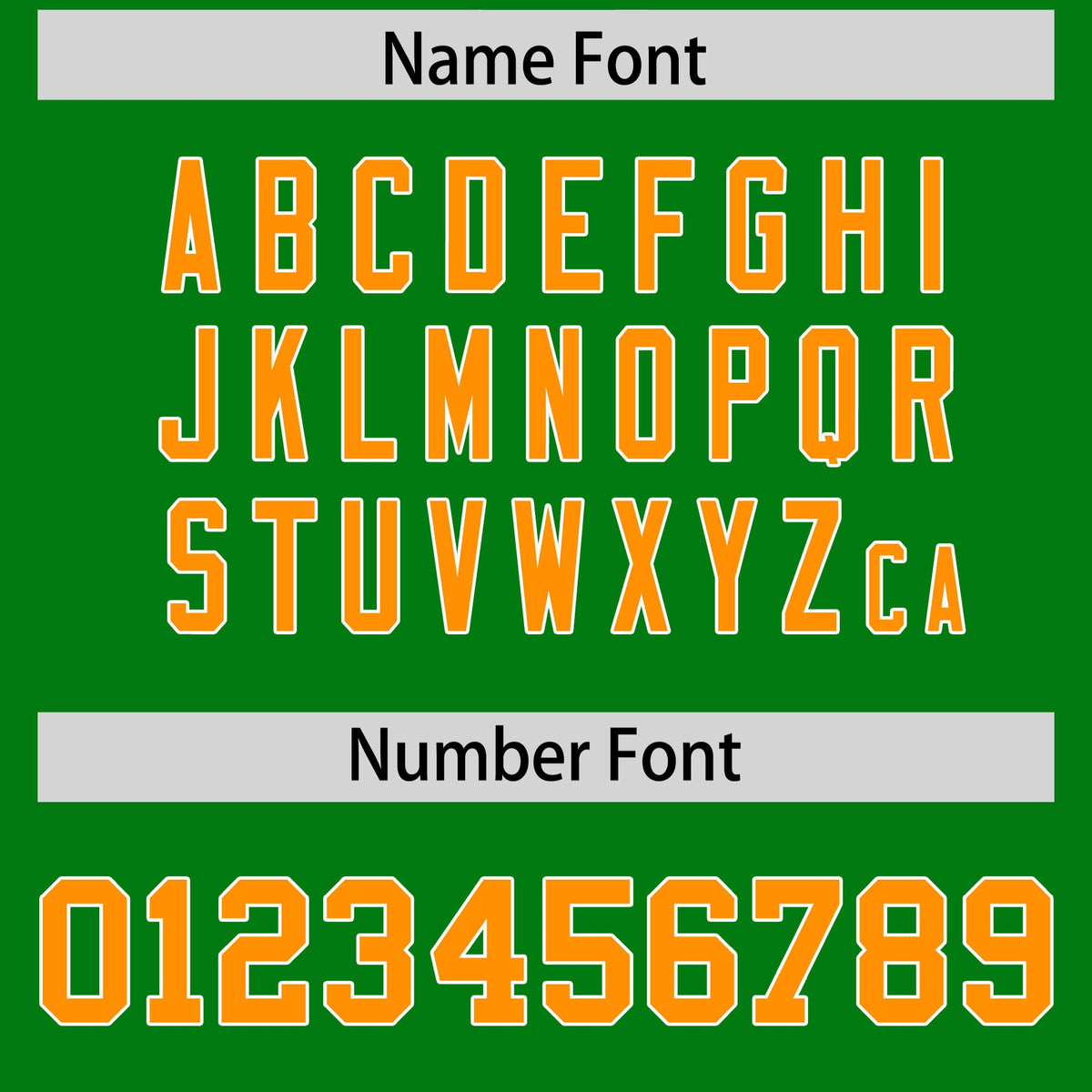 Custom Flag Football Jersey | Kelly Green Gold Orange Color Block For Youth &amp; Men | Add Name, Number &amp; Logo | KXKSHOP