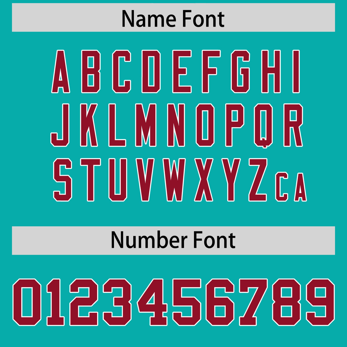 Custom Flag Football Jersey | Aqua Cardinal Color Block For Youth &amp; Men | Add Name, Number &amp; Logo | KXKSHOP