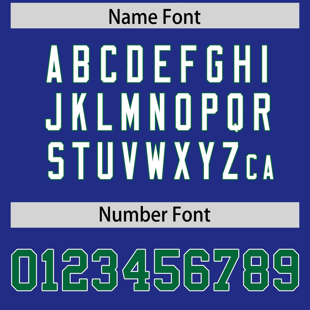 Custom Flag Football Jersey | Royal Kelly Green Color Block For Youth &amp; Men | Add Name, Number &amp; Logo | KXKSHOP