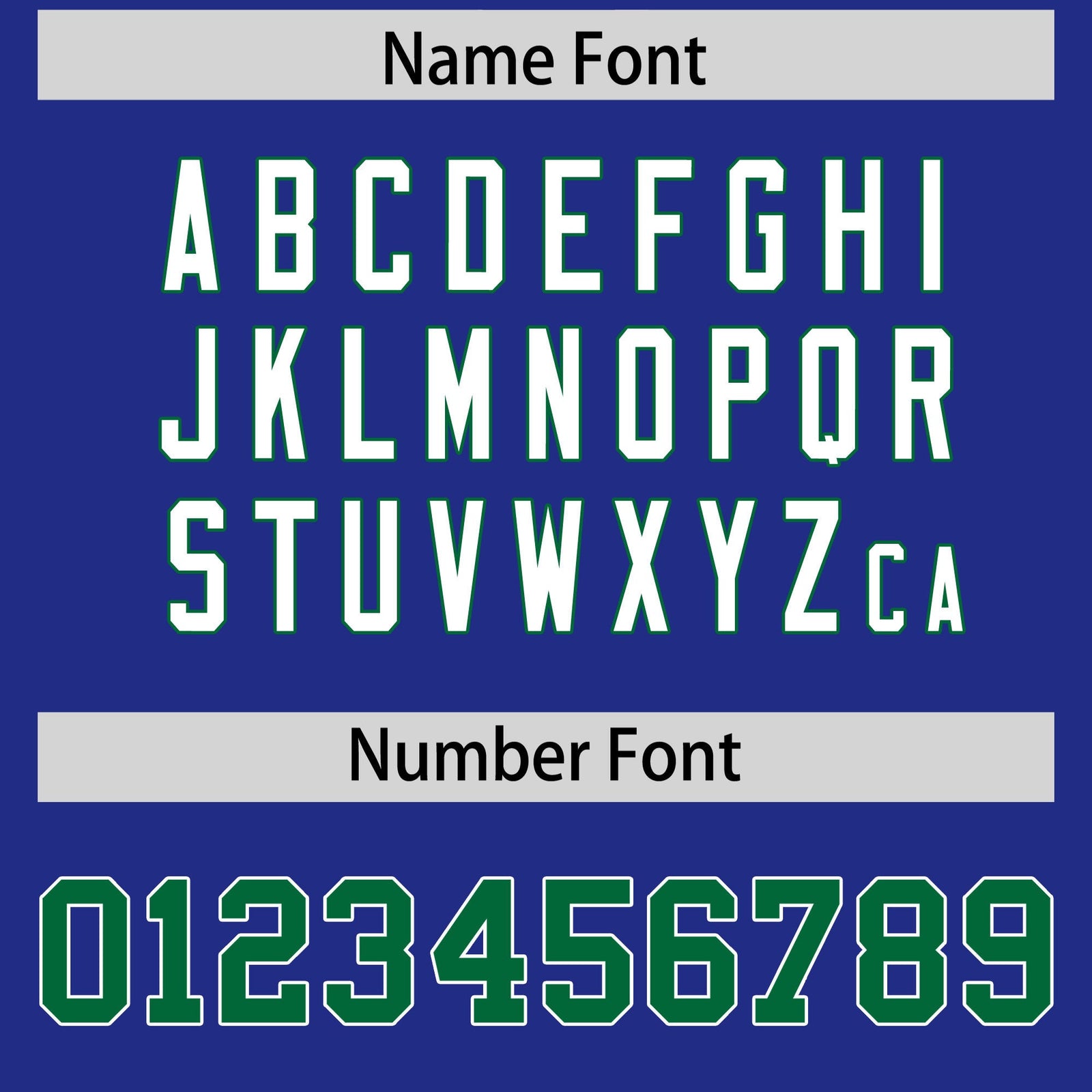 Custom Flag Football Jersey | Royal Kelly Green Color Block For Youth & Men | Add Name, Number & Logo | KXKSHOP