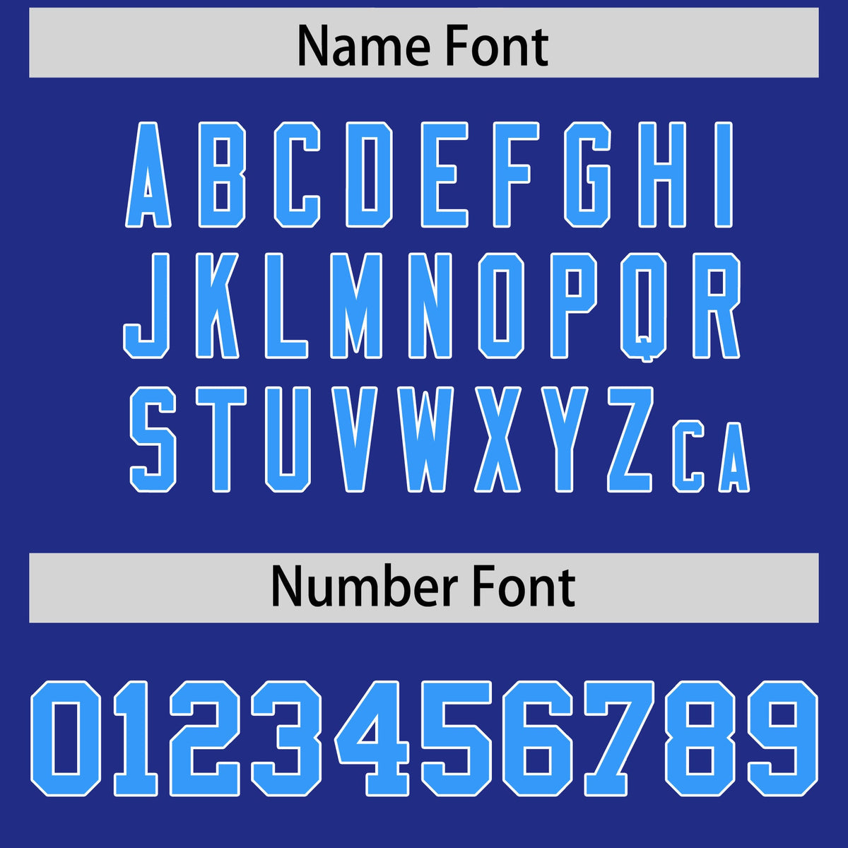 Custom Flag Football Jersey | Royal Light Blue Color Block For Youth &amp; Men | Add Name, Number &amp; Logo | KXKSHOP