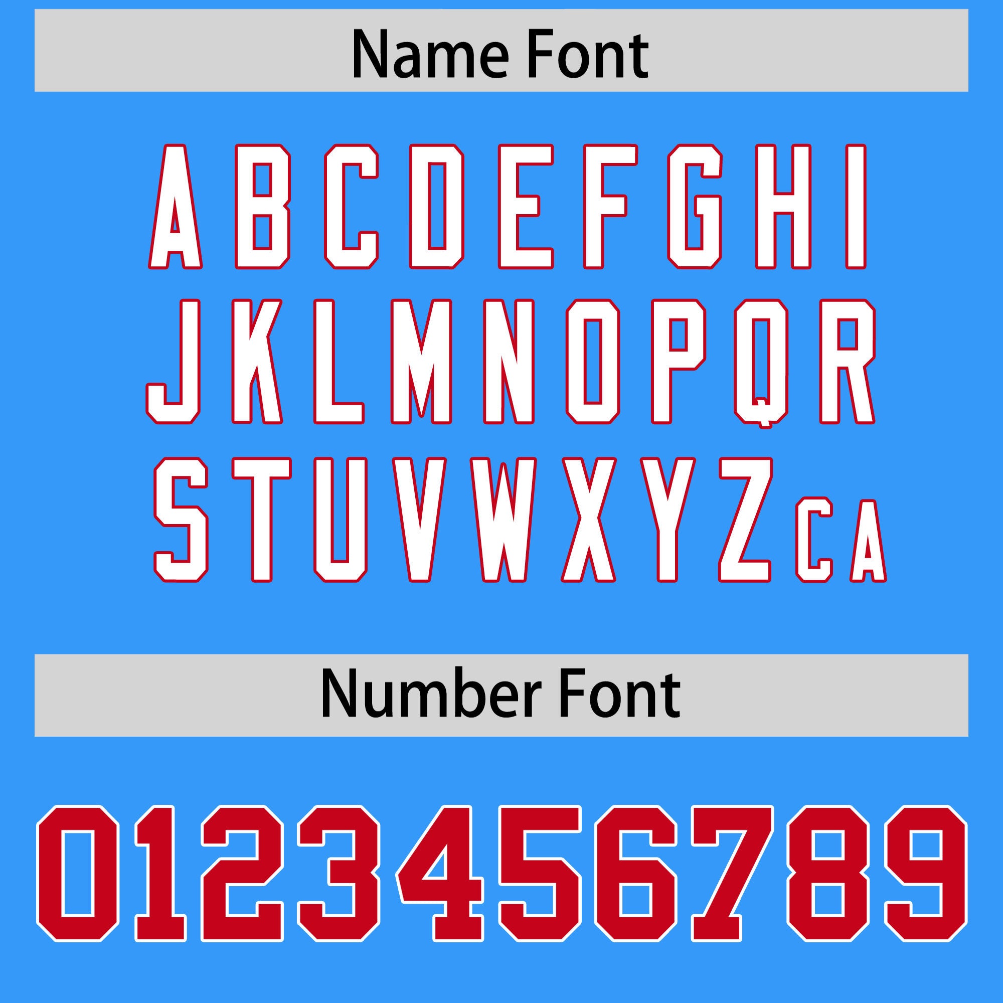 Custom Flag Football Jersey | Powder Blue Red Color Block For Youth & Men | Add Name, Number & Logo | KXKSHOP