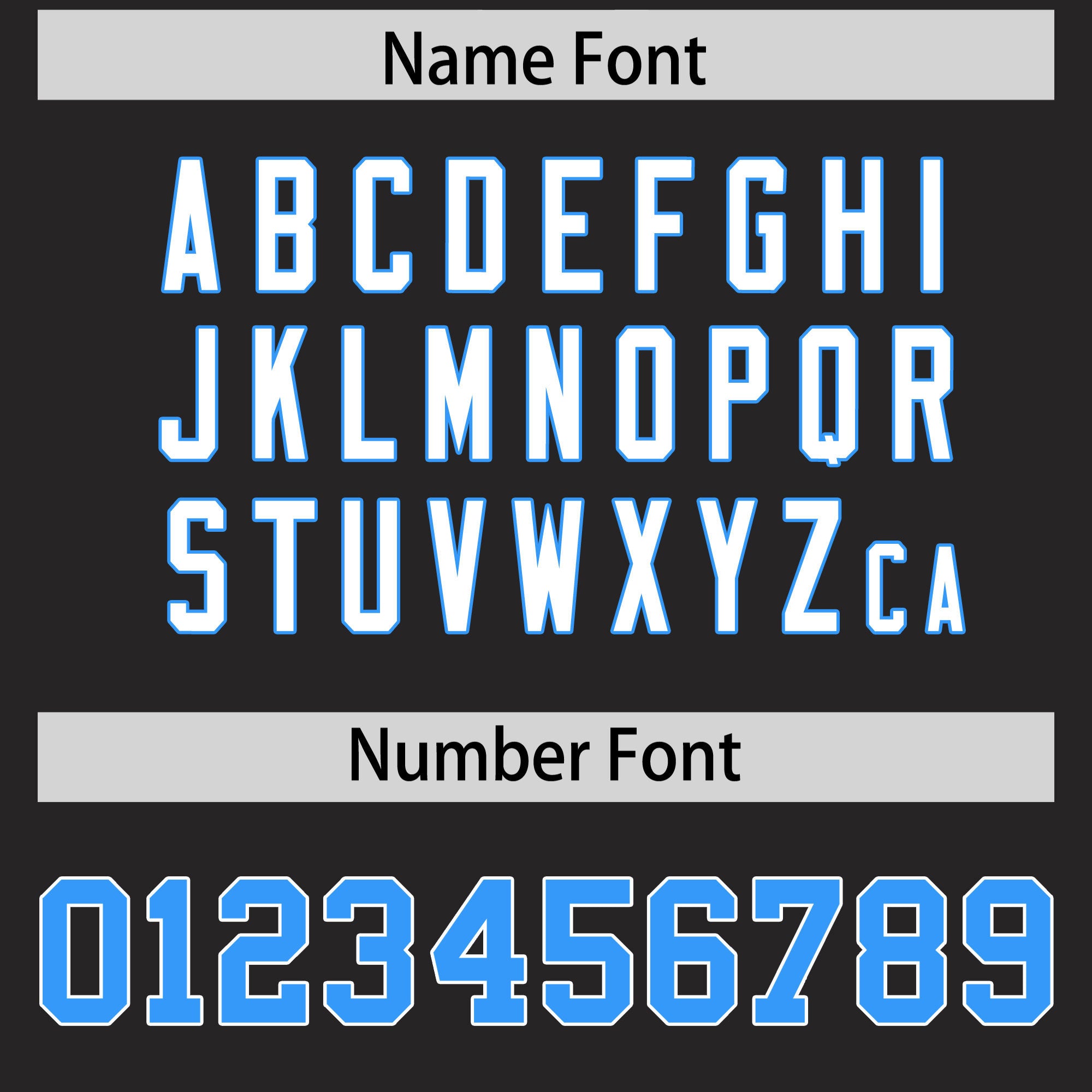 Custom Flag Football Jersey | Black Light Blue Color Block For Youth & Men | Add Name, Number & Logo | KXKSHOP