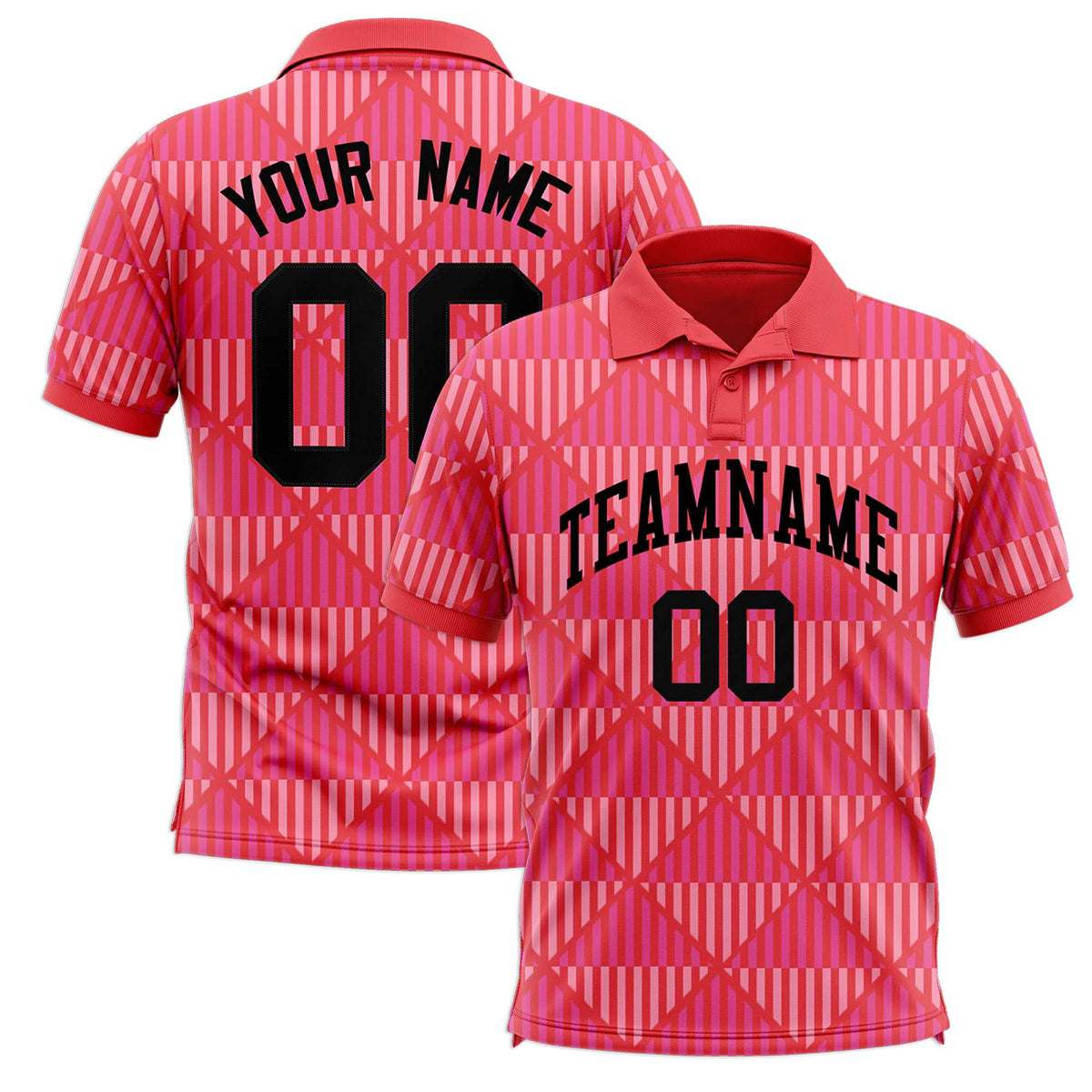 Custom Light Red Lingge Sunshine Polo Shirts