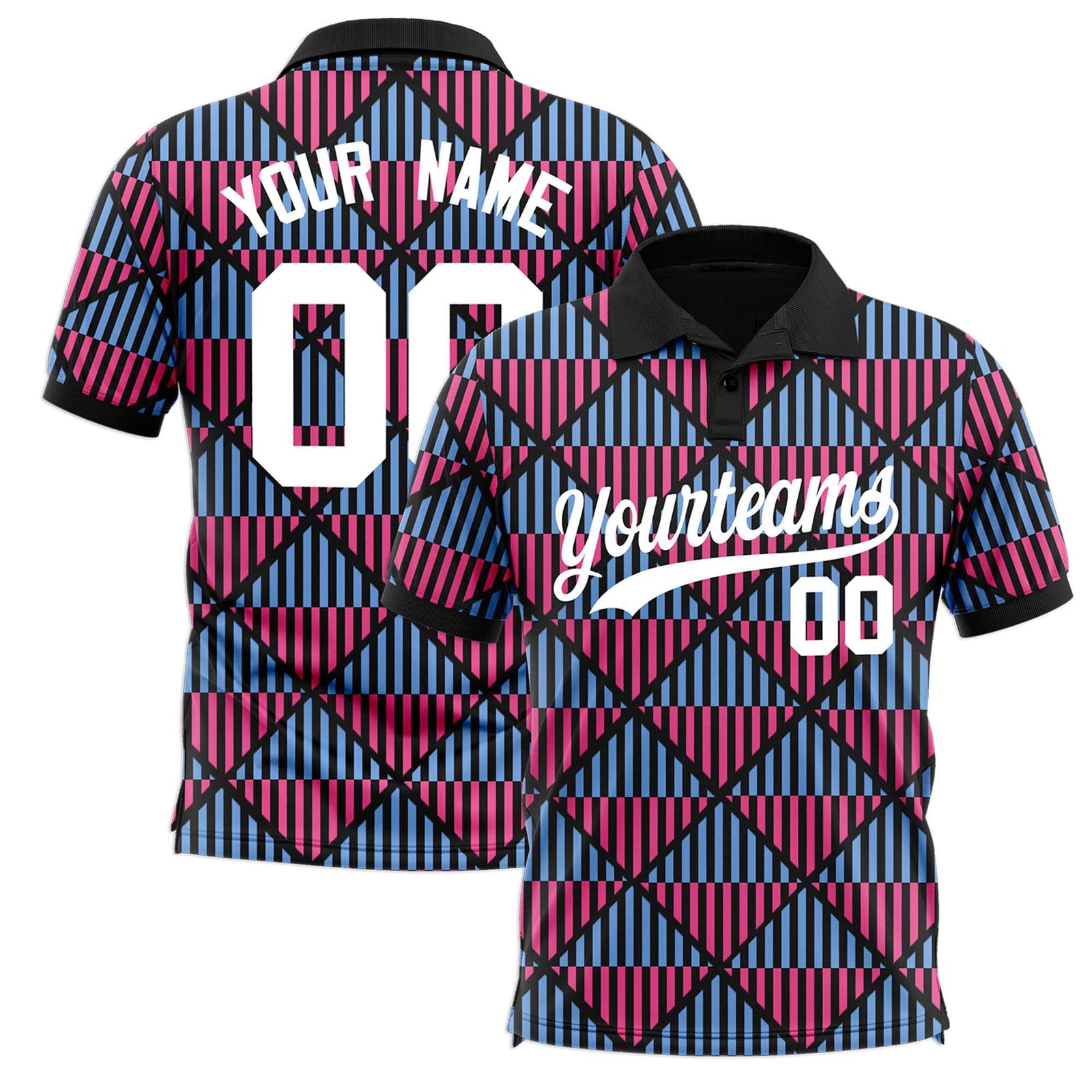 Custom Black Lingge Sunshine Polo Shirts