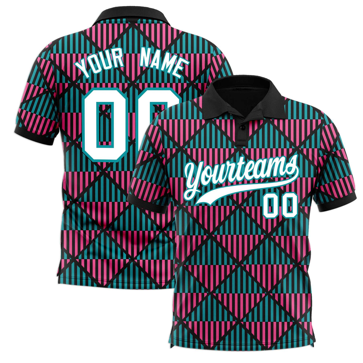 Custom Black Lingge Sunshine Polo Shirts