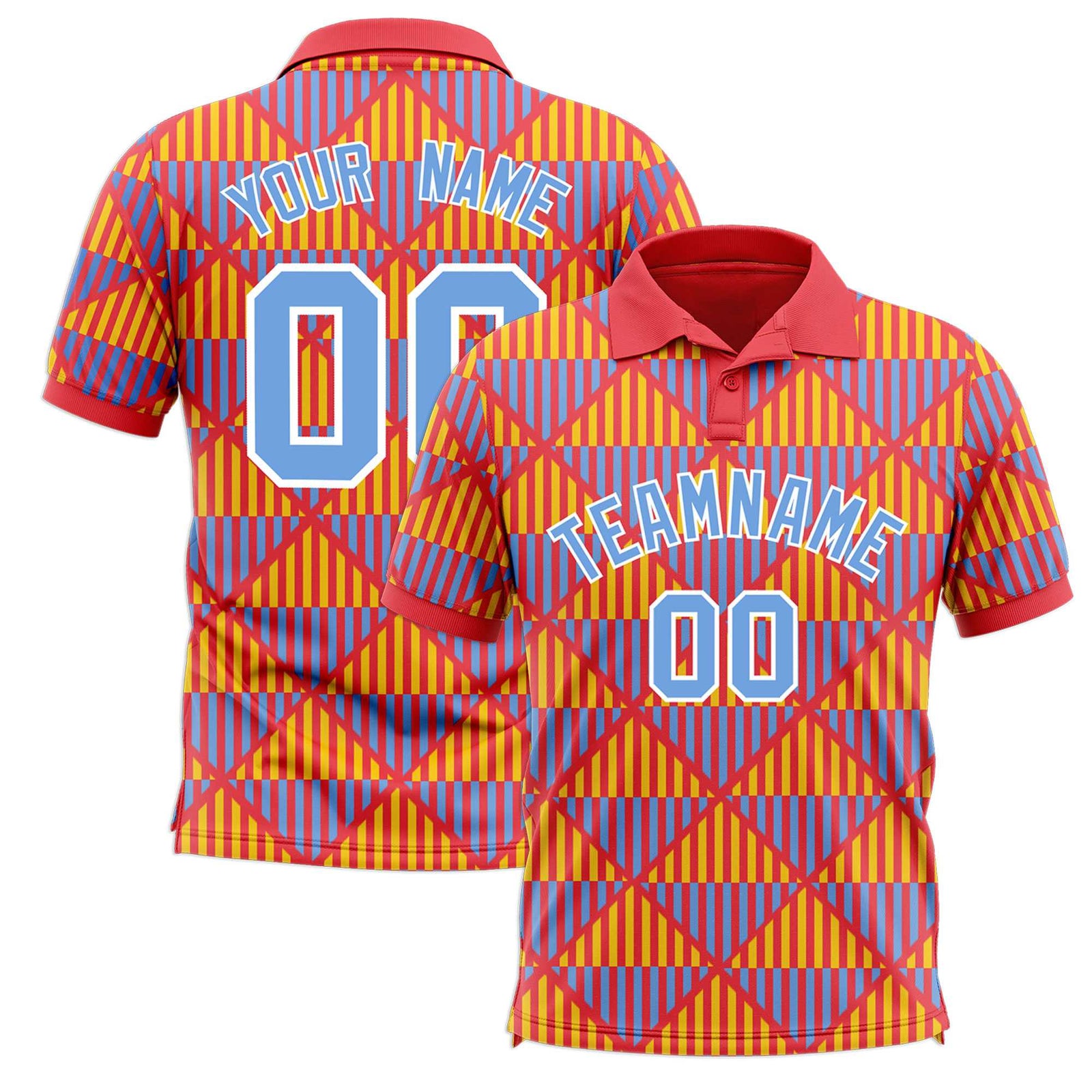 Custom Light Red Lingge Sunshine Polo Shirts