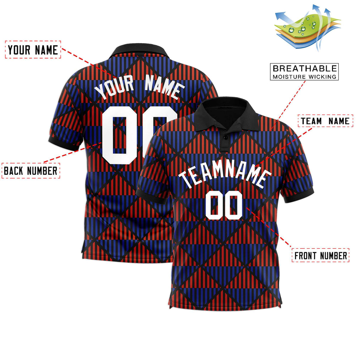 Custom Black Lingge Sunshine Polo Shirts